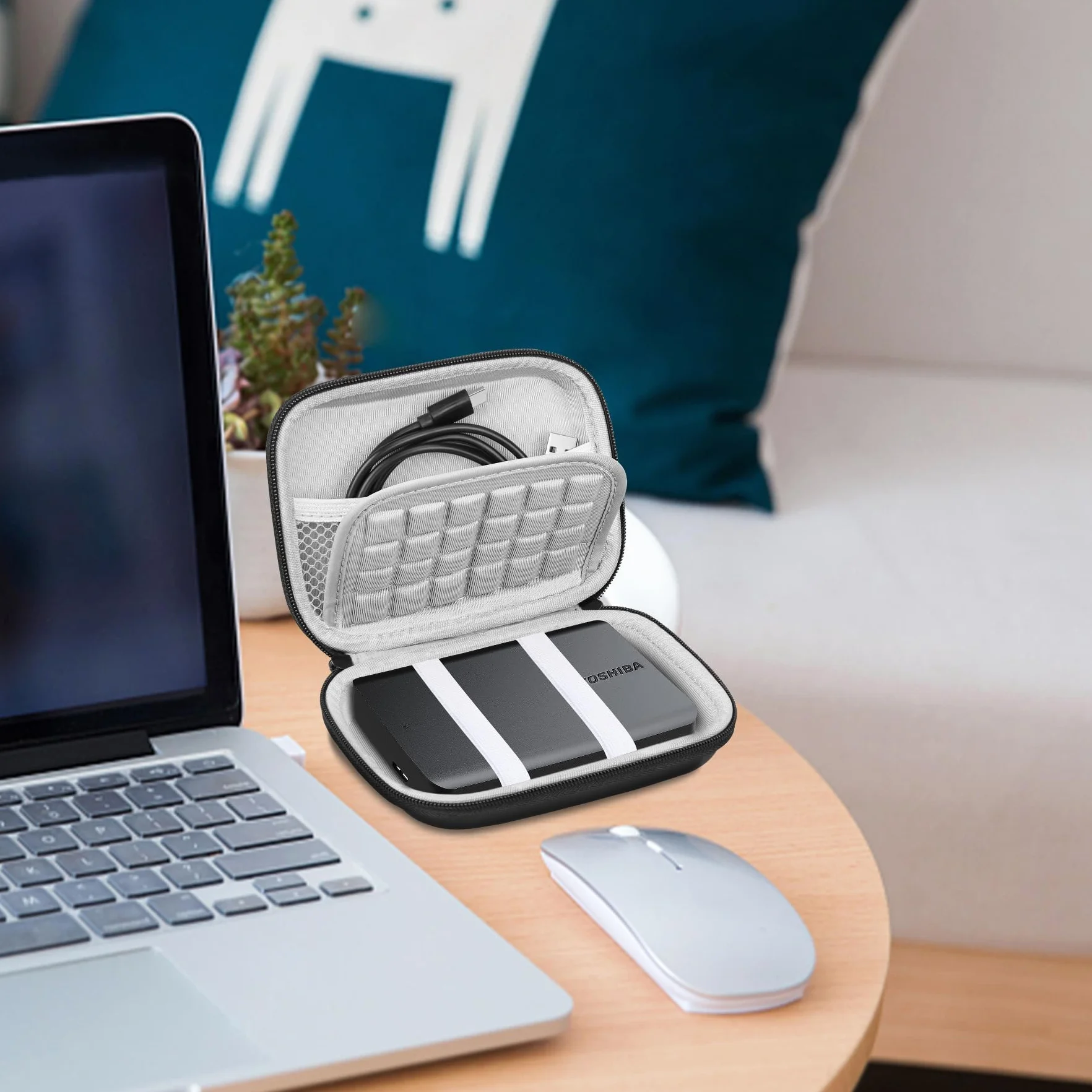 Lacdo Zewnętrzny futerał na dysk twardy Toshiba Canvio Basics Flex Advance Gaming USB 3.0 1TB 2TB 3TB 4TB 5TB Czarny Szary