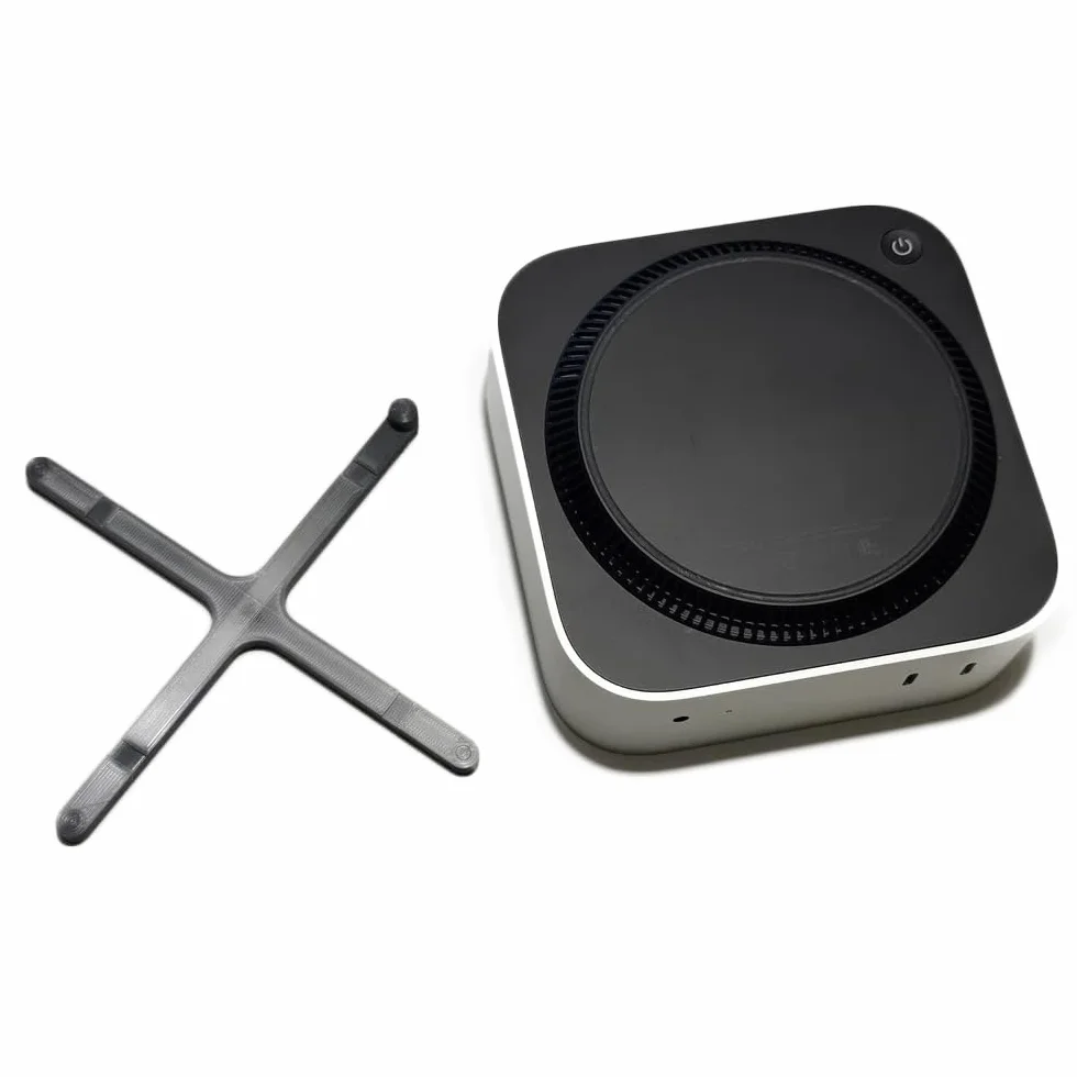 Przycisk zasilania pasuje do Mac Mini M4 2024, przełącznik push 3D, stojak pomocniczy (szary)
