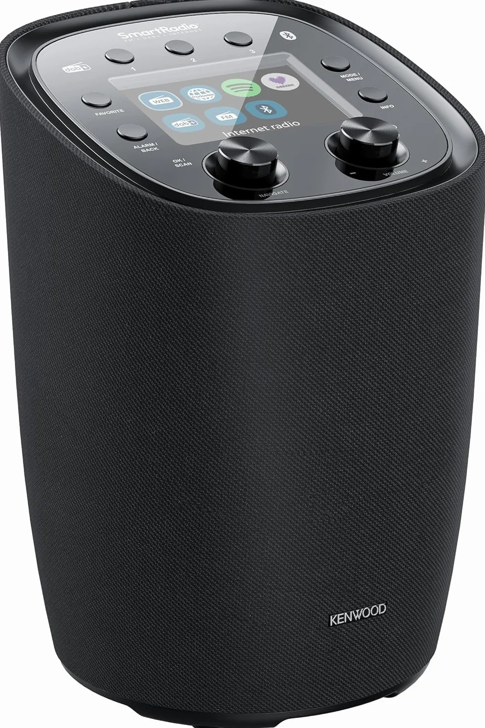 KENWOOD CR-ST500S - designerskie radio Smart z kolorowym wyświetlaczem TFT 4", WiFi radio internetowe, DAB+, UKW, Spotify (HiFi), Deezer, Bluetooth, 30 W RMS stereo, zintegrowany subwoofer, pilot