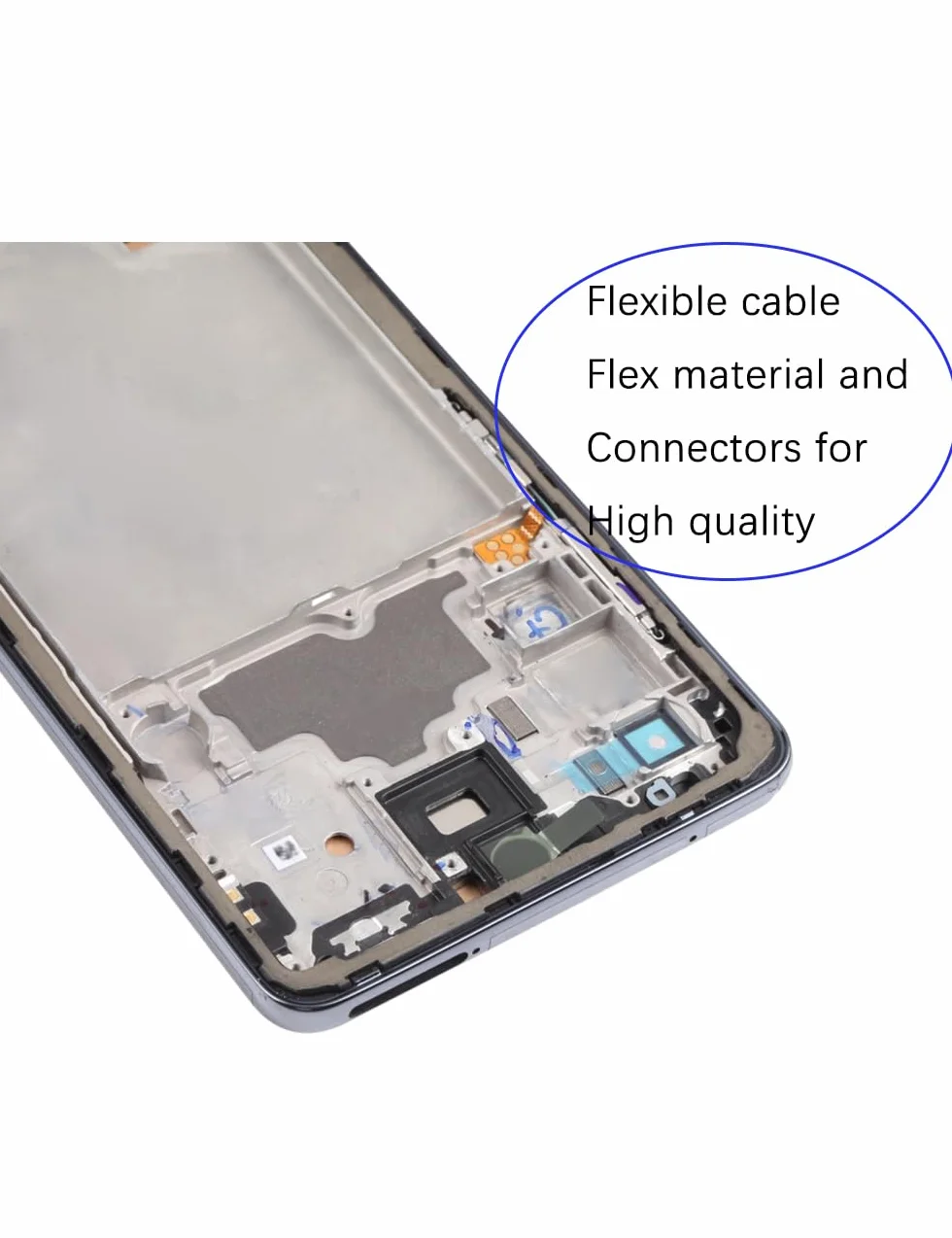 Wyświetlacz do Samsung Galaxy A72 4G LCD TFT A725F A725F/DS A725M ekran dotykowy digitizer zestaw naprawczy czarny z ramką