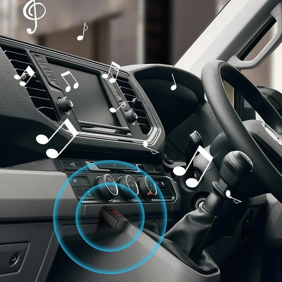 Bezprzewodowy adapter Bluetooth 5.4 transmiter odbiornik z mikrofonem USB Audio AUX do samochodu