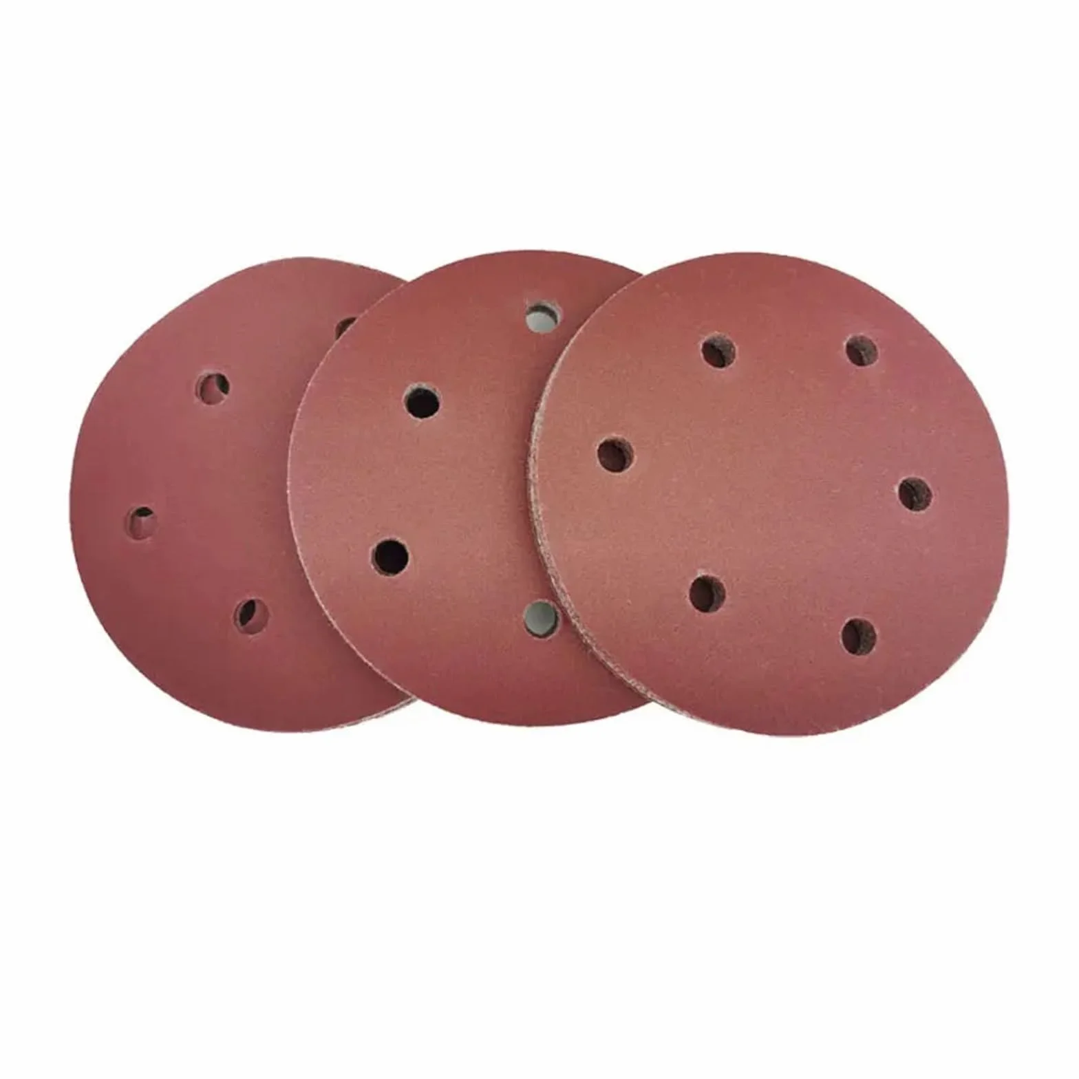 Krążki ścierne, 100 sztuk 5-calowych 6-otworowych okrągłych krążków ściernych o średnicy 125 mm, gradacja 60-1200, rzep(120 grit 100pcs)