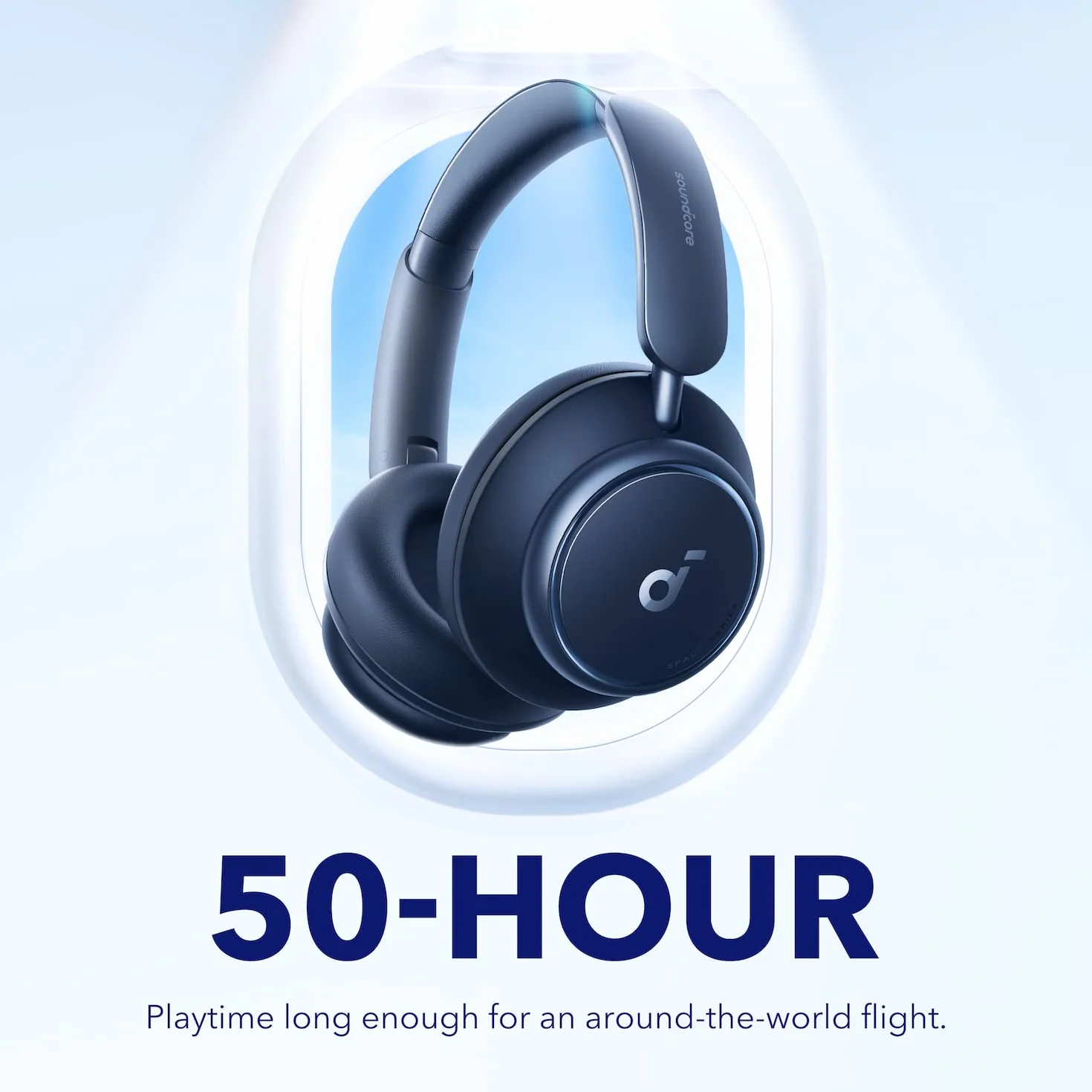 Soundcore Space Q45(odnowiony) by Anker słuchawki z adaptacyjną redukcją szumów do 98%, 50 godz. odtwarzania, aplikacją, szczegółowym dźwiękiem w wysokiej rozdzielczości, Bluetooth 5.3