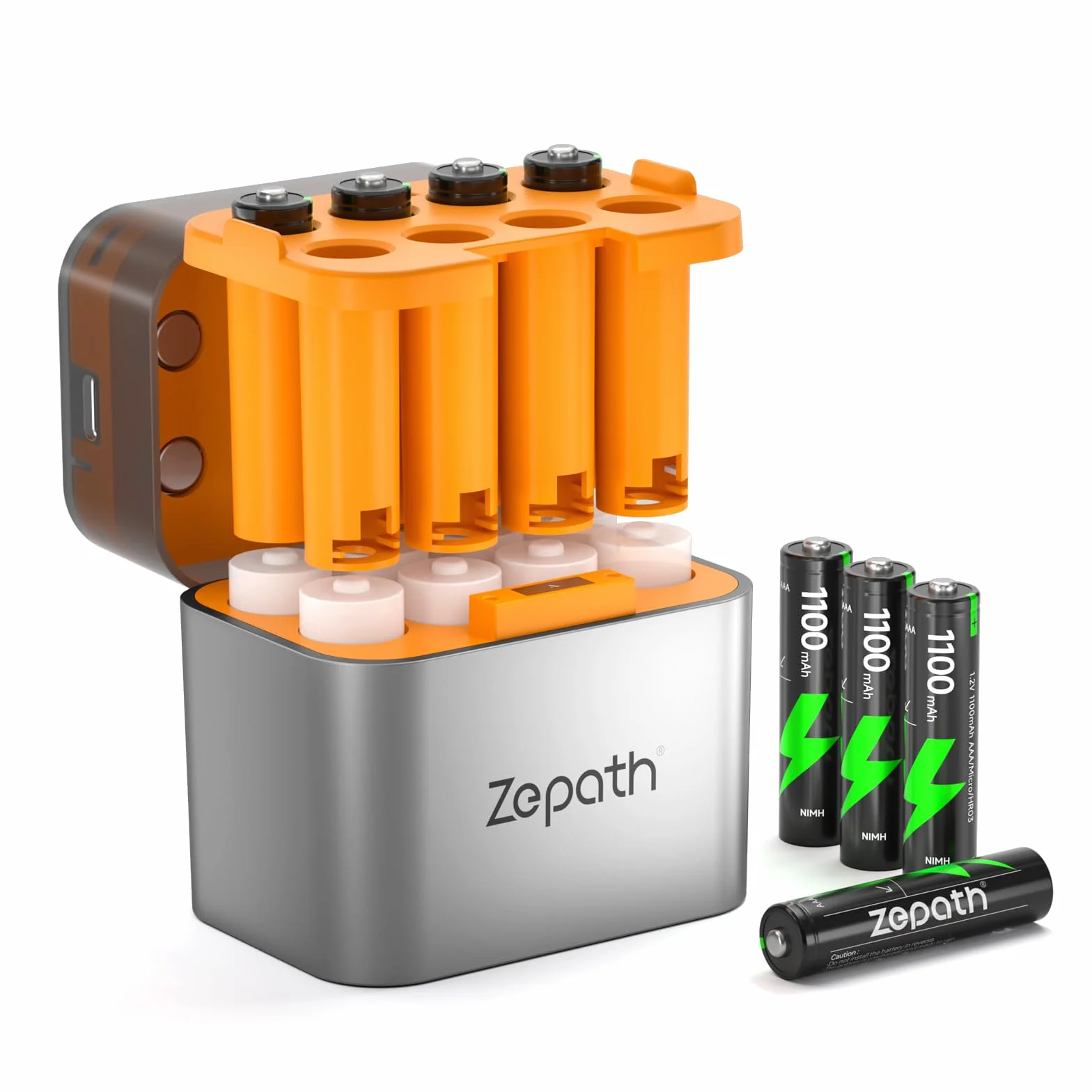 Hybrydowa ładowarka litowo-jonowa/NI-MH 8x AAA 1100mAh 1,2V AA/AAA LED