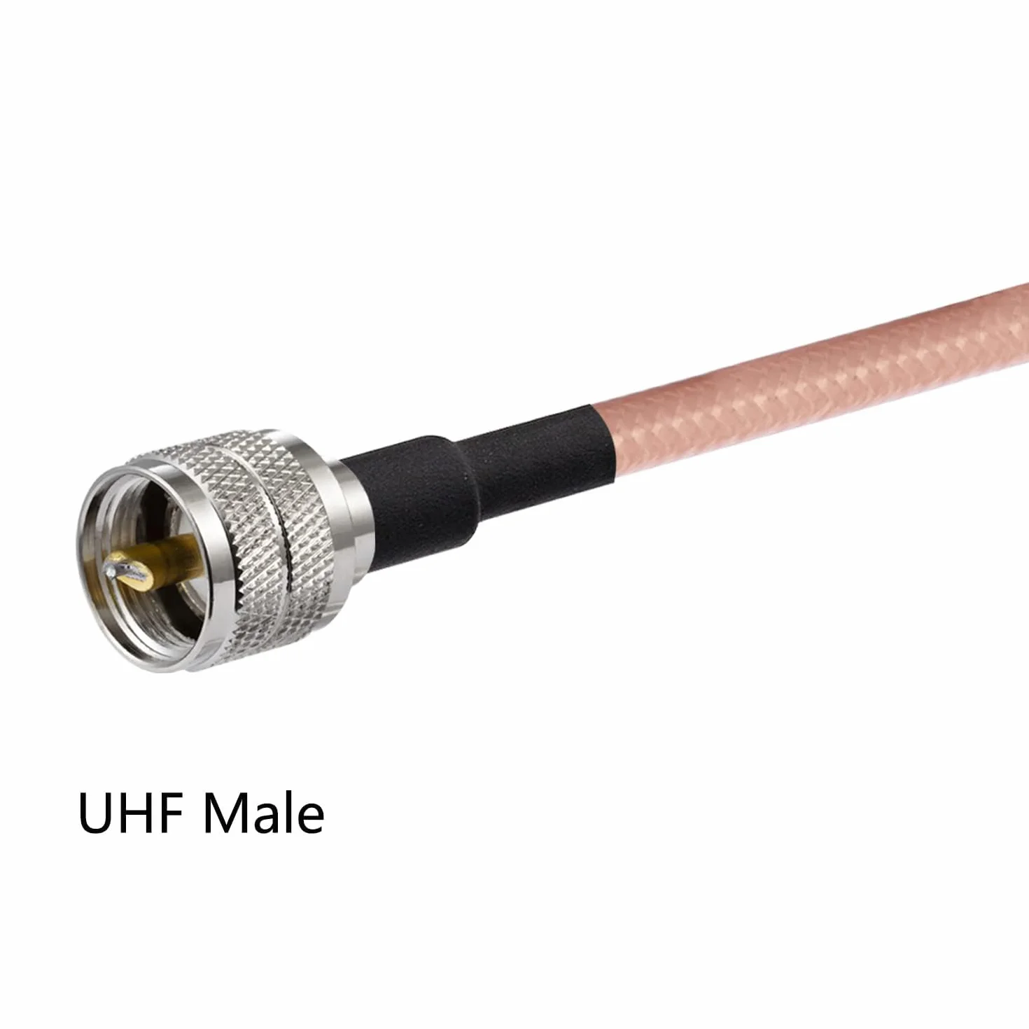 Vecys Kabel Koncentryczny RG400 PL 259 UHF Męski 50cm do CB Radio Antenowy