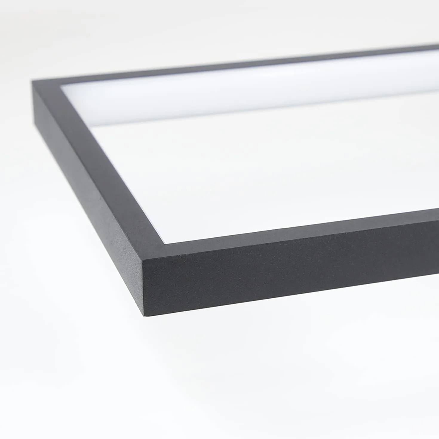 CBJKTX Lampa sufitowa do salonu, nowoczesna, z pilotem zdalnego sterowania, długość 60 cm, czarny metal, do sypialni, kuchni, przedpokoju, biura