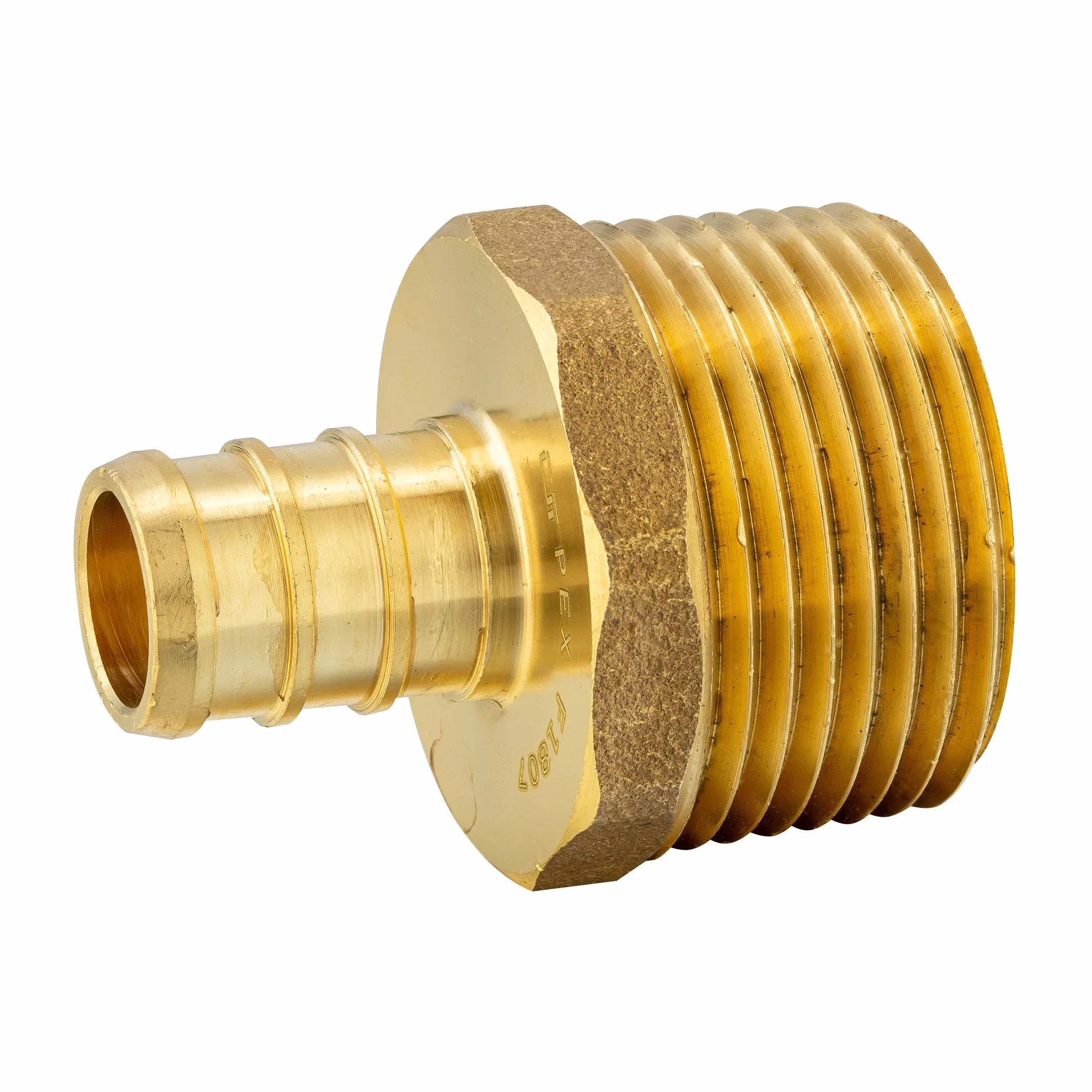 (5 szt.) EFIELD PEX 1/2 cala x 3/4 cala NPT męski adapter zaciskowy mosiężny (bez ołowiu) -5 sztuk