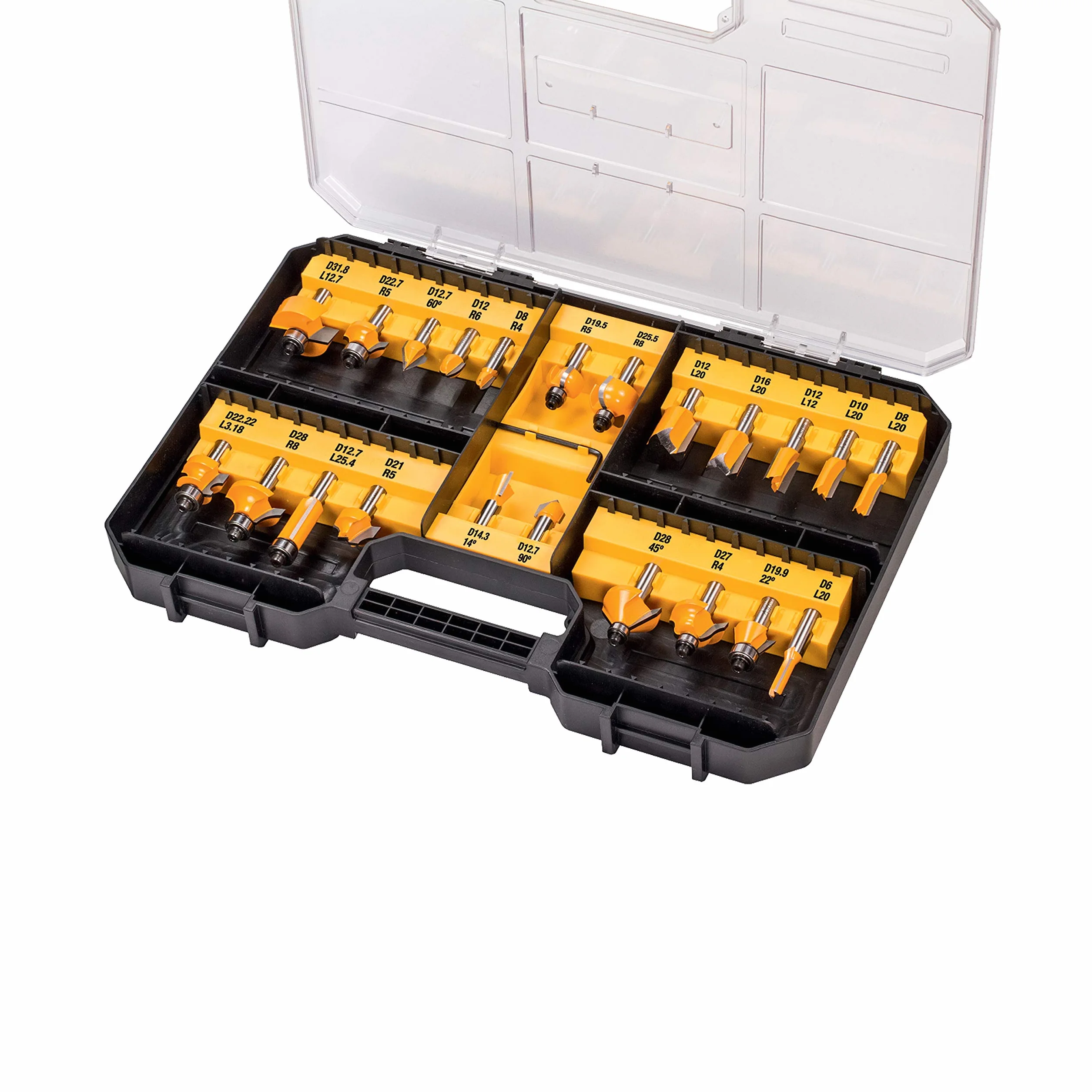 Dewalt DT90017 Zestaw Akcesoriów 22 Elementy Czarny Żółty