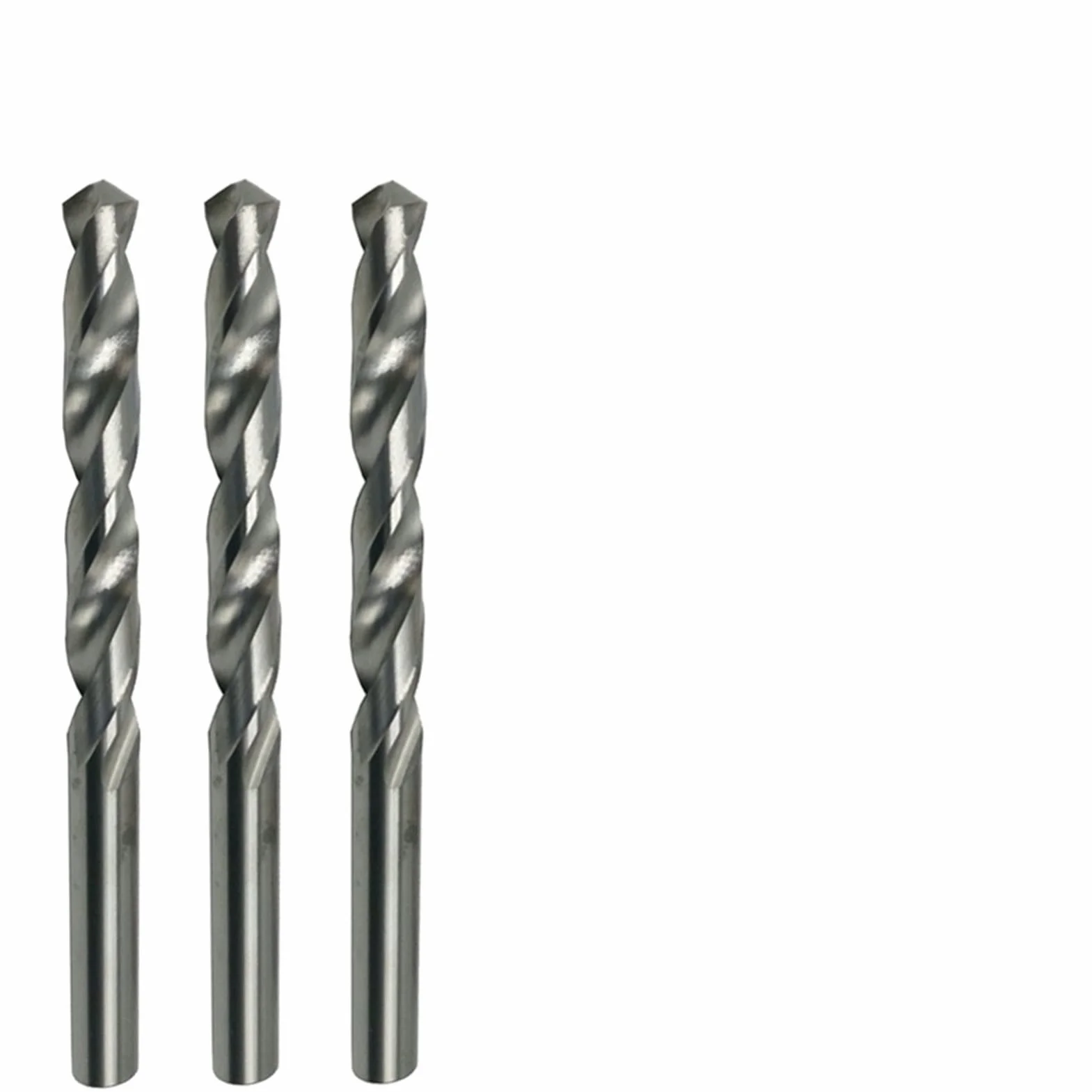 Wiertła 3 szt. 2mm-9mmx80mm zestaw wierteł z pełnego węglika spiekanego, jasny okrągły trzpień, wiertło kręte spiralne do metalu (średnica otworu: 6,7 mm 3 szt.) (5,3 mm 3 szt.)