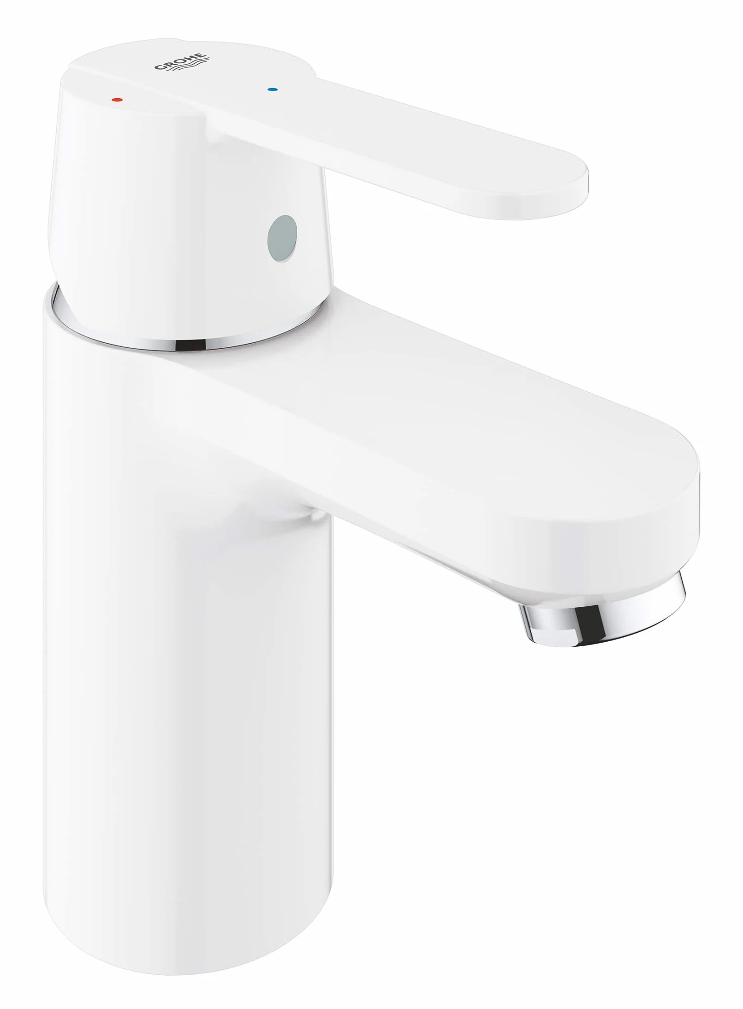 GROHE Get - bateria umywalkowa jednoręczna (oszczędność wody, zmienne ograniczenie ilości, szybkie mocowanie, elastyczne węże przyłączeniowe), moon white, 23586LS0