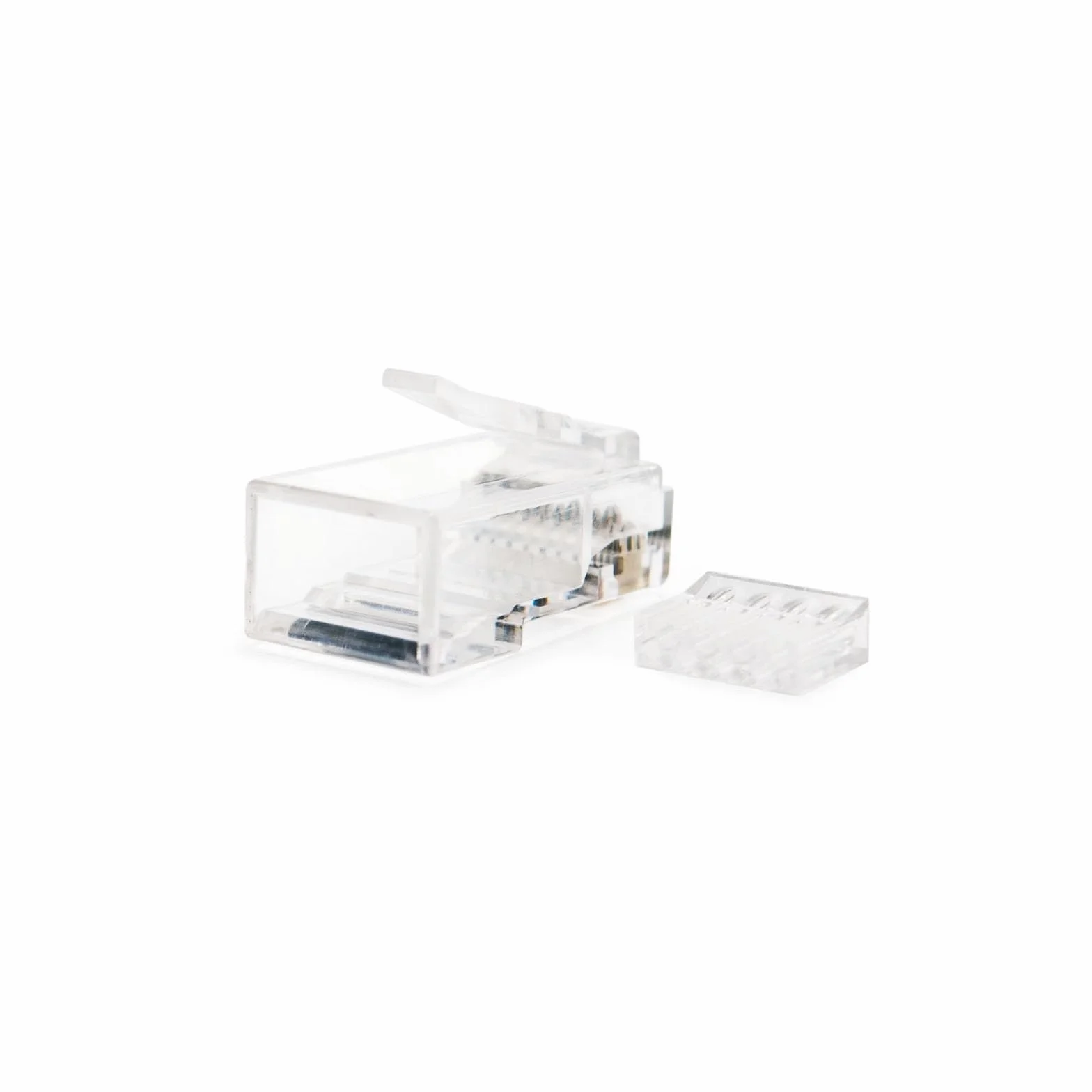8-żyłowe złącze RJ45 kategorii 6, optymalne do szybkich sieci Ethernet. 10 sztuk w praktycznej i bezpiecznej saszetce, idealne do instalacji profesjonalnych lub domowych.