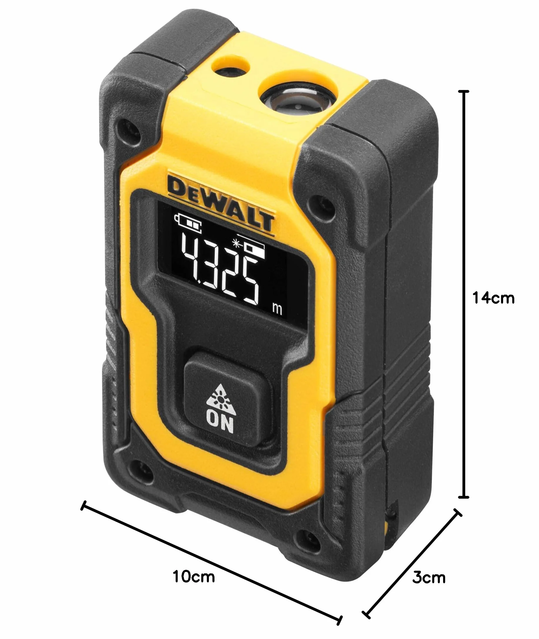 DEWALT laser kieszonkowy o zasięgu 16m. Tylko odległości, wielokolorowy