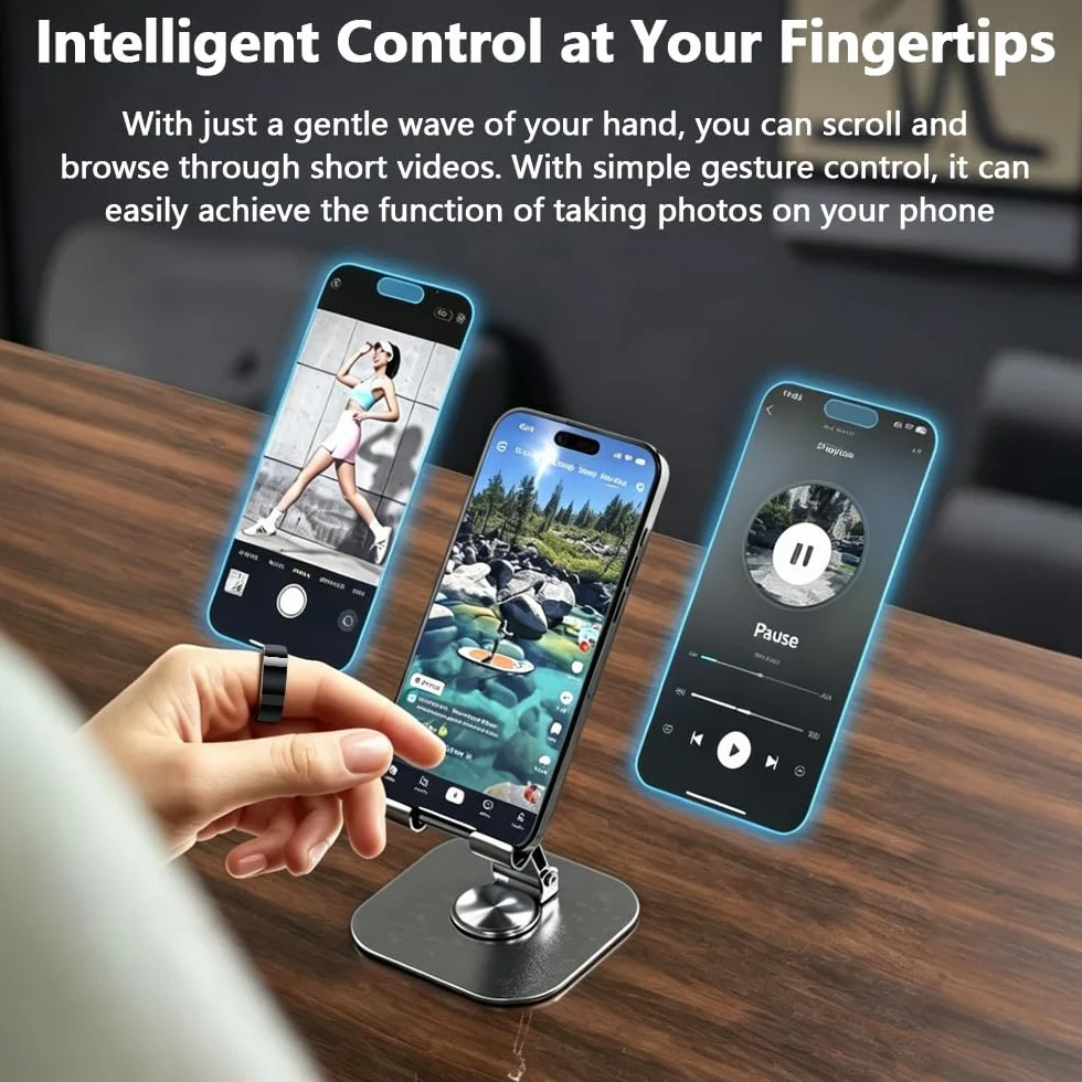 Smart Ring bezprzewodowa ładowarka fitness pomiar tętna ciśnienia krwi analiza snu IP68 kompatybilny iPhone Android