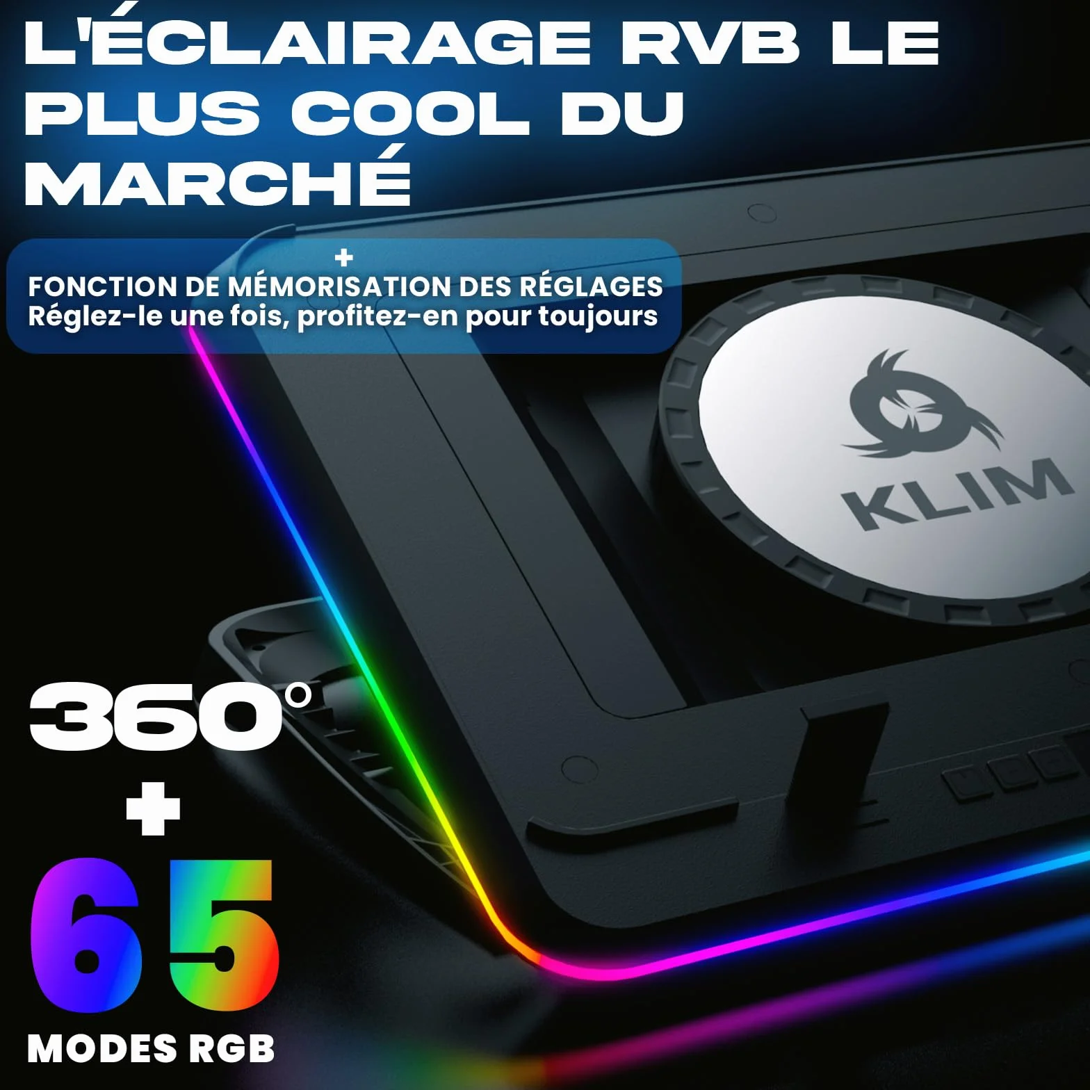 KLIM Turbofrost Max Laptop RGB Chłodnica 15,6-17 cali