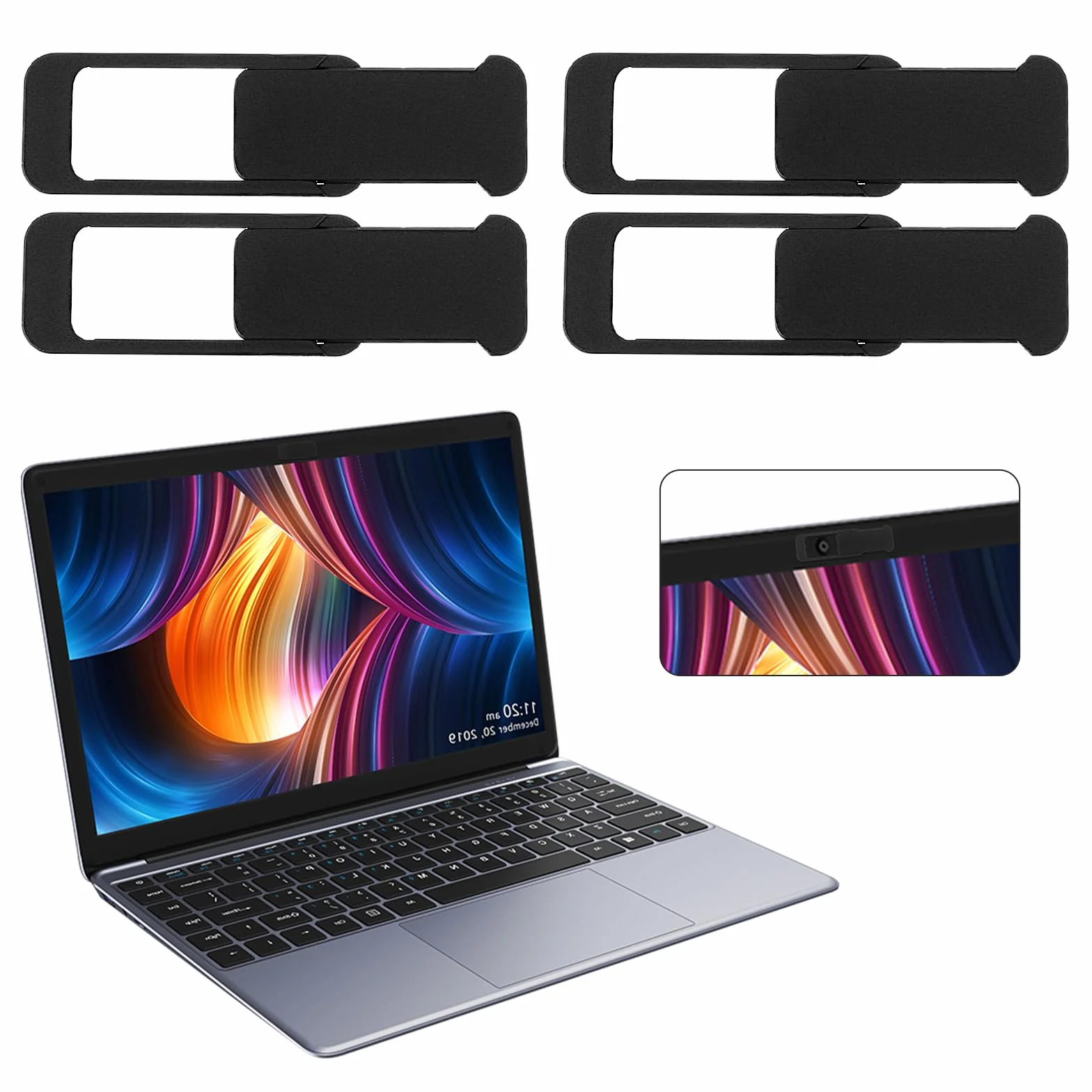 Amabro osłona na kamerę laptopa ochrona prywatności czarna