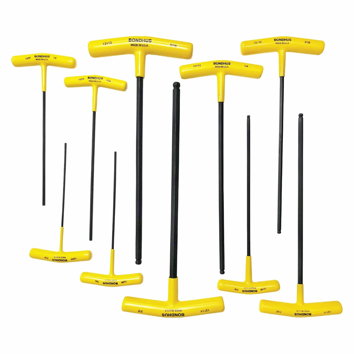 BONDHUS, BTX10 T-Handle BALLDRIVER HEX 3/81.3 cm-3/20.3 cm zestaw, 13138
