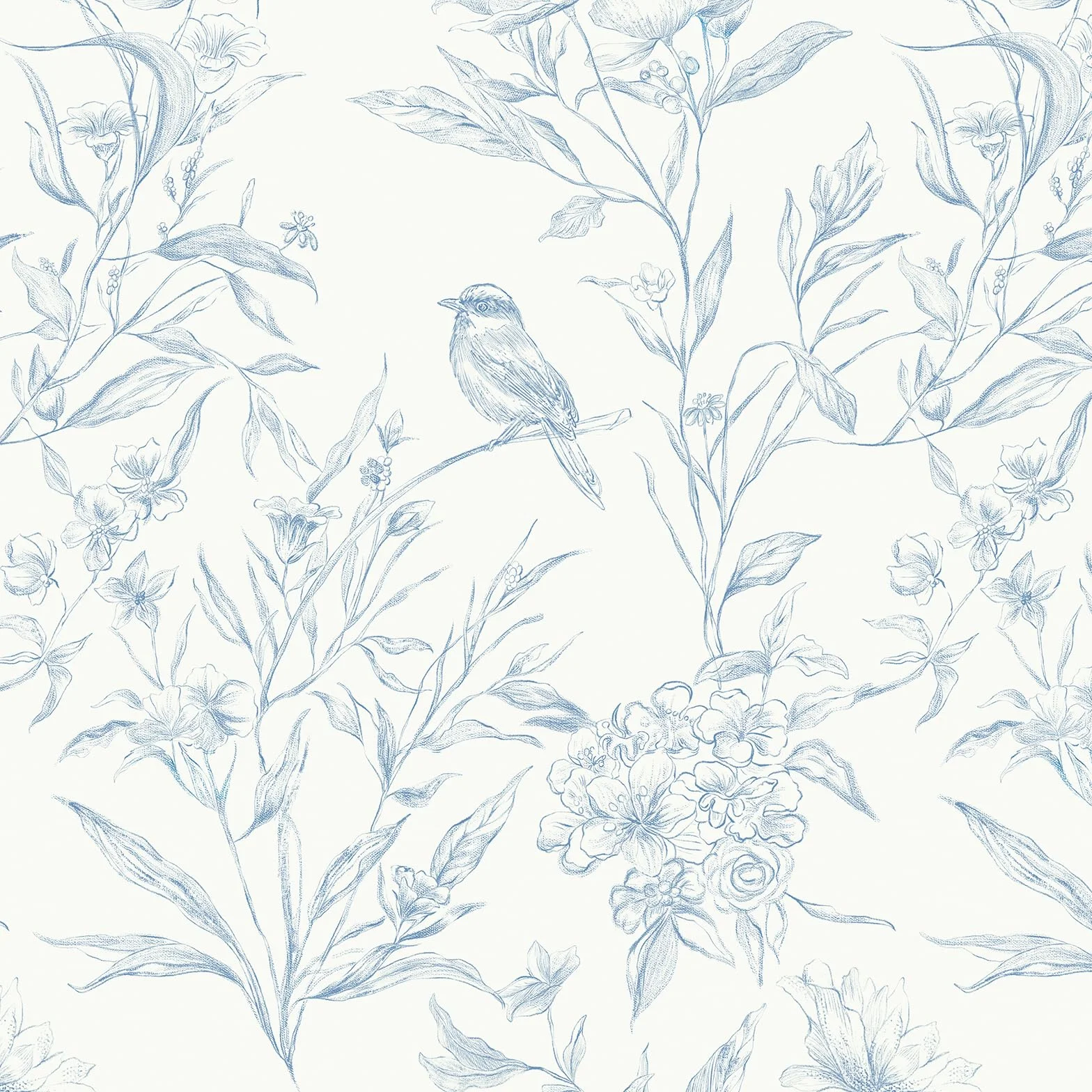LiKiLiKi Samoprzylepna tapeta beżowa i niebieska – Folia samoprzylepna do mebli – 44 x 300 cm – Vintage – Tapeta w kwiaty – Do łazienki, salonu, szafy – Zdejmowalna – Wodoodporna – Nadaje się do