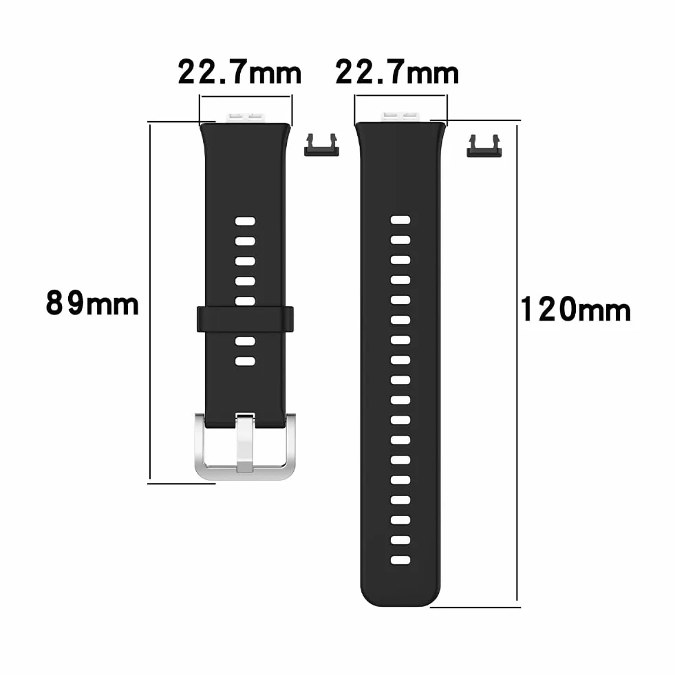 Pasek Kompatybilny z Huawei Watch Fit New/Watch Fit (TIA-B09/TIA-B19), Silikonowy Pasek Zamienny do Huawei Watch Fit Special Edition/Watch Fit Elegant (Czarny)