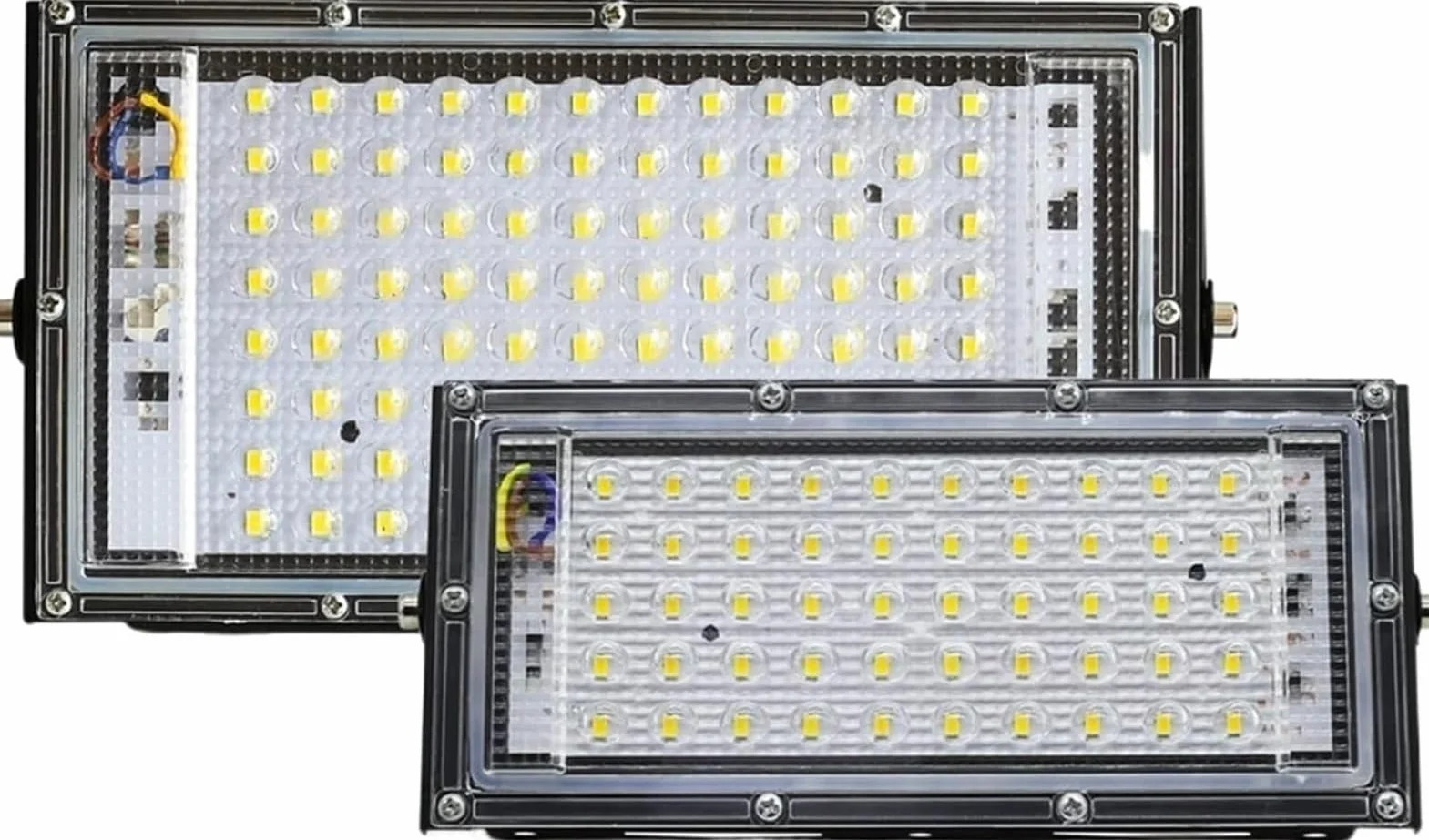 Lampy solarne zewnętrzne, Reflektor IP65 reflektorowy Zewnętrzne oświetlenie krajobrazu do ogrodu, podwórka, garażu, drzwi(Cold White,50W)