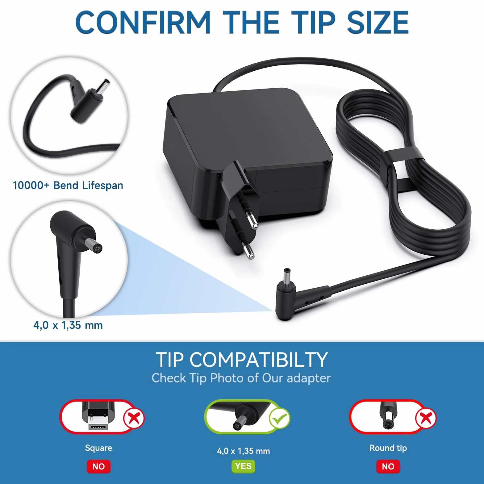 Ładowarka 45W ASUS Laptop 19V 2.37A Adapter Vivobook Flip 14 15 Zenbook UX303U UX305 UX305F UX305C UX410U ADP-45BW Zasilacz 4.0 x 1,35mm