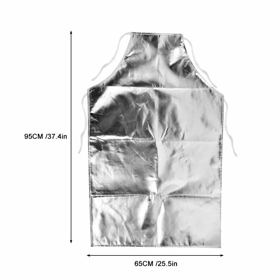 Odporny na wysokie temperatury fartuch aluminiowy niepalny fartuch praca bezpieczeństwa odporny na wysokie temperatury przemysłowy fartuch spawalniczy 1000 stopni odporny na wysokie temperatury gotowanie