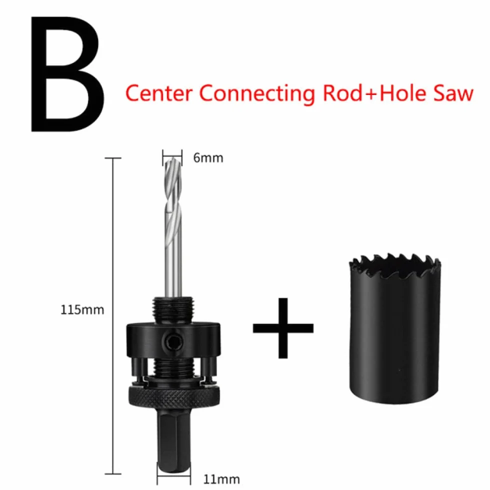 Otwornica 1 sztuk 35-114mm Bi-Metal M42 otwornice Bit do obróbki drewna żelazo ze stali nierdzewnej plastikowy zestaw do cięcia aluminium, b