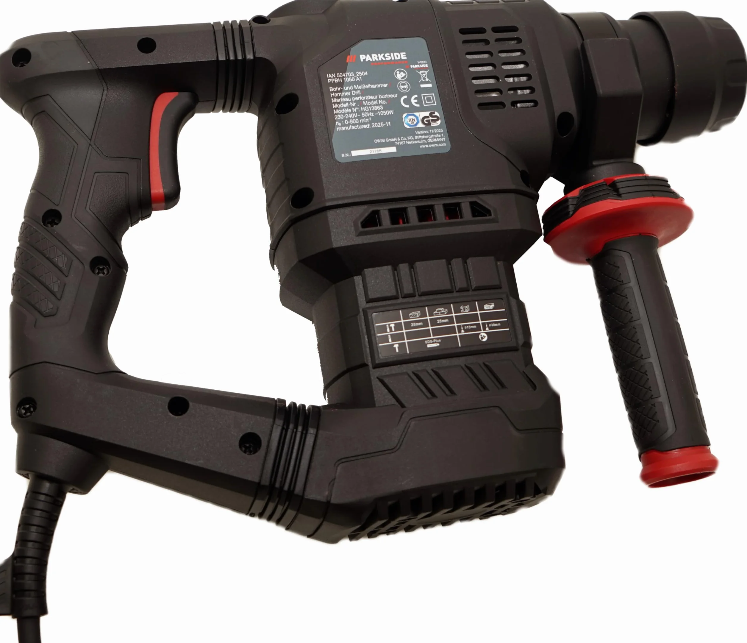 Oferta HEADNMORE na wiertarko-odbijaczkę PARKSIDE PERFORMANCE® PPBH 1050 – 1050 W, energia udaru 4,1 J, SDS-Plus w walizce wraz z brelokiem HEADNMORE i ołówkiem ciesielskim