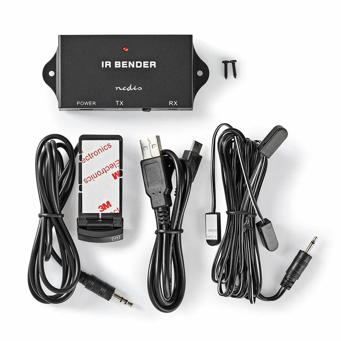 Nedis IR Repeater 30-60 KHz dla 3 urządzeń Zasięg 7,0 m Czarny