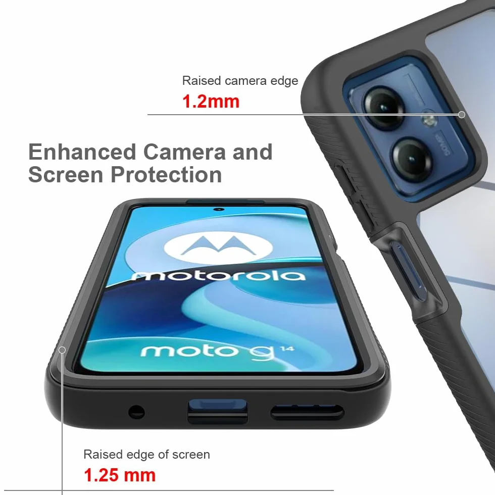 Etui do Motorola Moto G35 z wbudowaną osłoną ekranu 360° czerwony