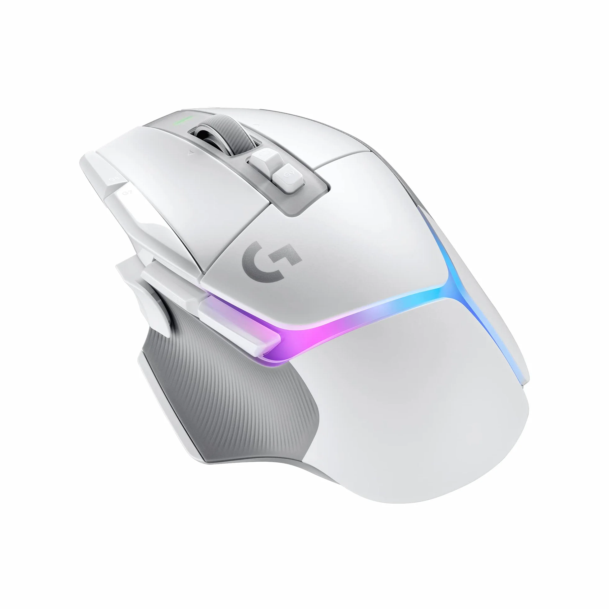 Logitech G502 X bezprzewodowa, podświetlana mysz gamingowa, hybrydowe optyczne przyciski LIGHTFORCE, LIGHTSYNC RGB, sensor HERO 25K, kompatybilna z PC - macOS/Windows - Biały
