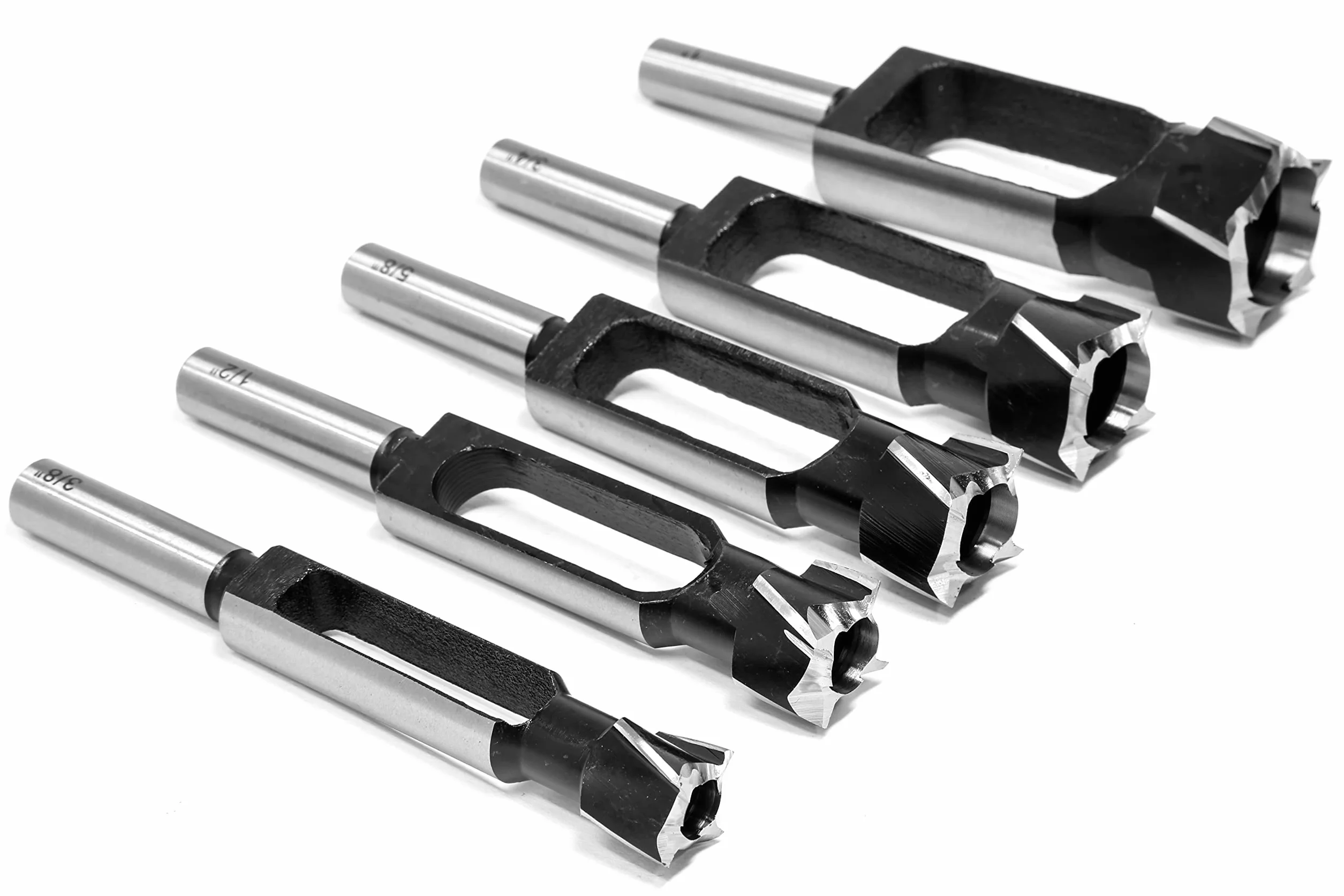 WEN DB051T 5-Piece Tenon and Deep Plug Cutter Drill Bit Set with Carrying Case