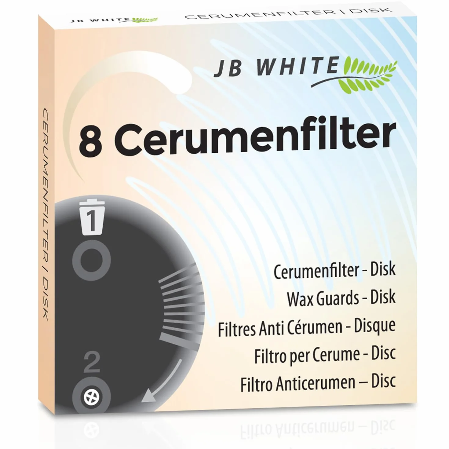 JB White 64 filtry do aparatów słuchowych dla Phonak CeruShield Disk v2.0 (8 opakowania) Filtry do aparatów słuchowych Audeo Marvel Paradise Lumity, 64x ochraniacze przeciw wosku Cerumenfilter do