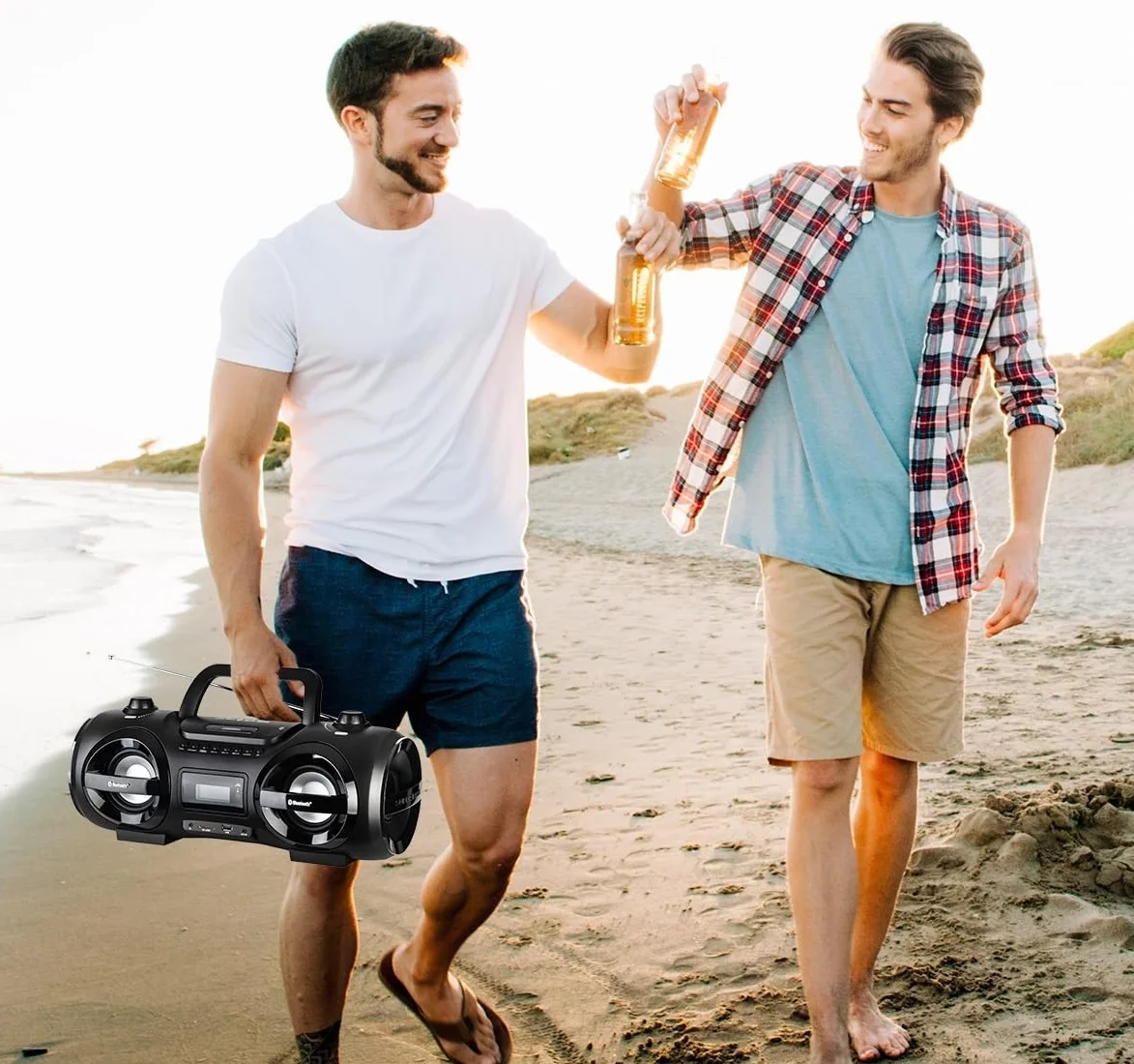 REFLEXION CDR900BT przenośny boombox Bluetooth radio FM MP3 USB SD CD 200 W czarny