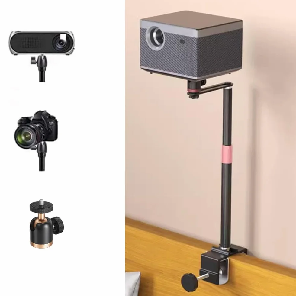 Stojak do projektora do ramy łóżka, biurka, Bed/Table Projector Mount dla Nebula, XGIMI, VANKYO, BenQ, PVO, TMY, AuKing