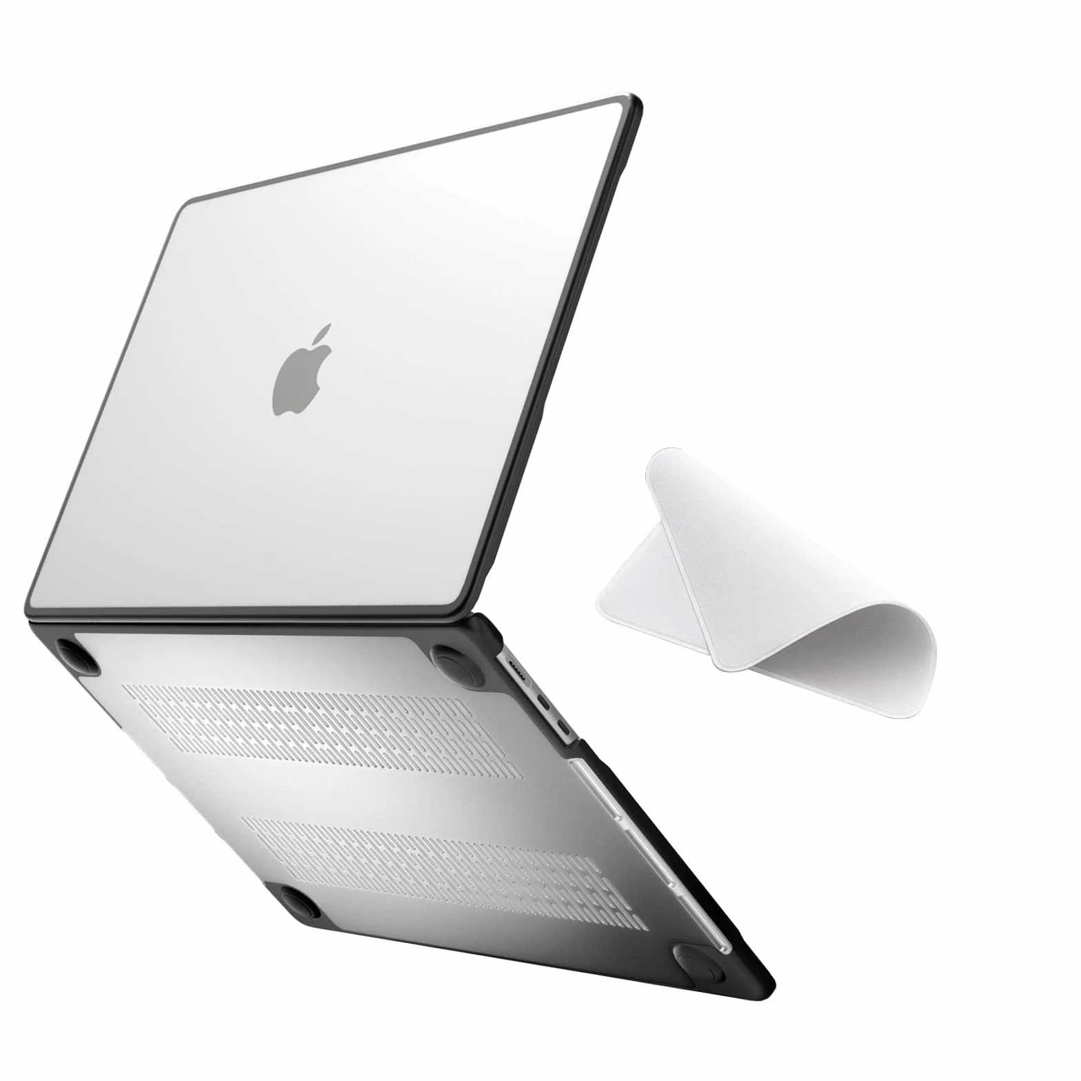 Etui do MacBook Air M3/M2 33.0 cm A3113 A2681 2024 2022 TPU PC matowa przezroczysta czarna