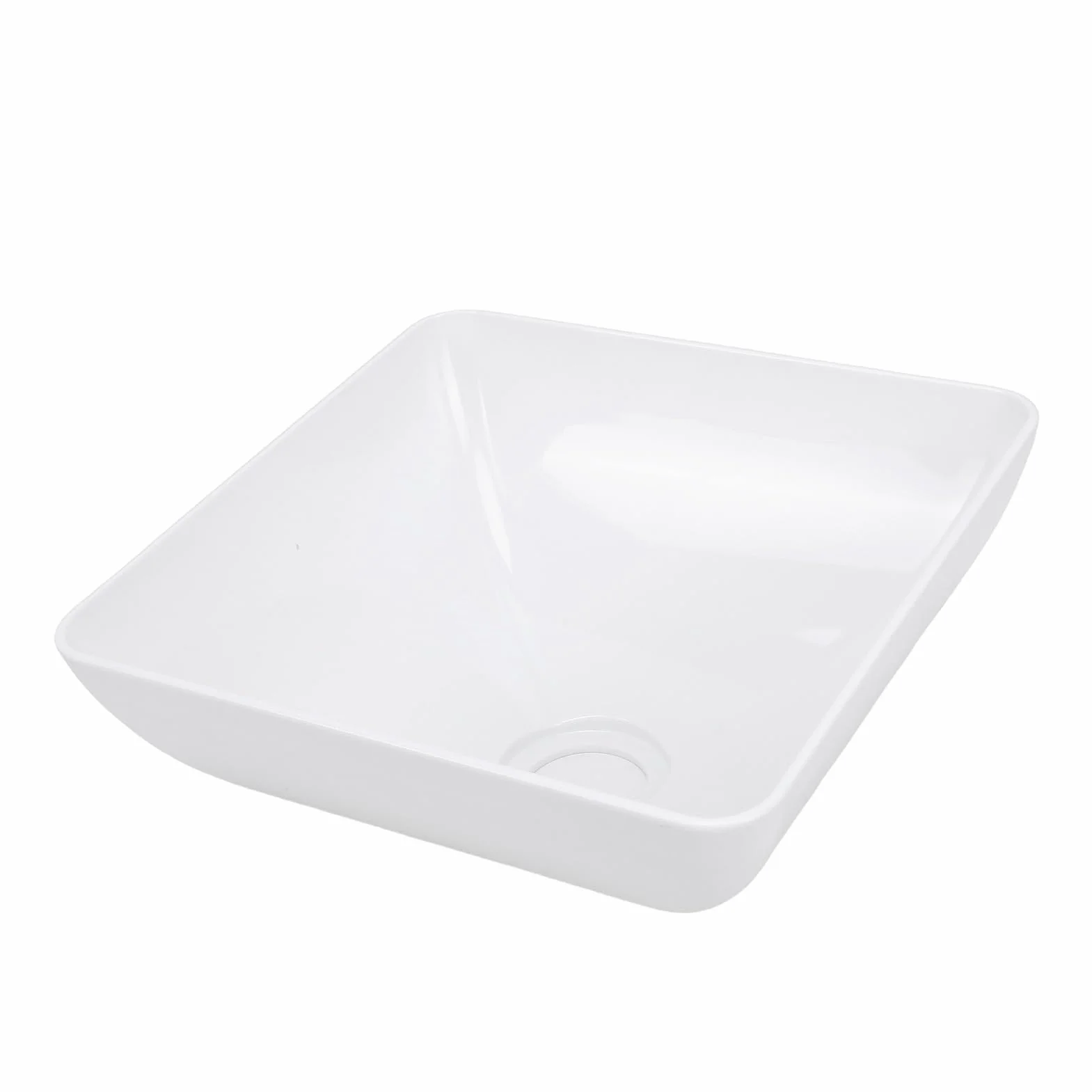 Akrylowa Umywalka do łazienki do Pojazdu Kempingowego, Kwadratowy Zlew Kuchenny Pojazdu Kempingowego 11,3 X 11,3 X 5,6 Cala, Wpuszczany Uchwyt Blatu, Otwór Odpływowy 50 Mm, oszczędność