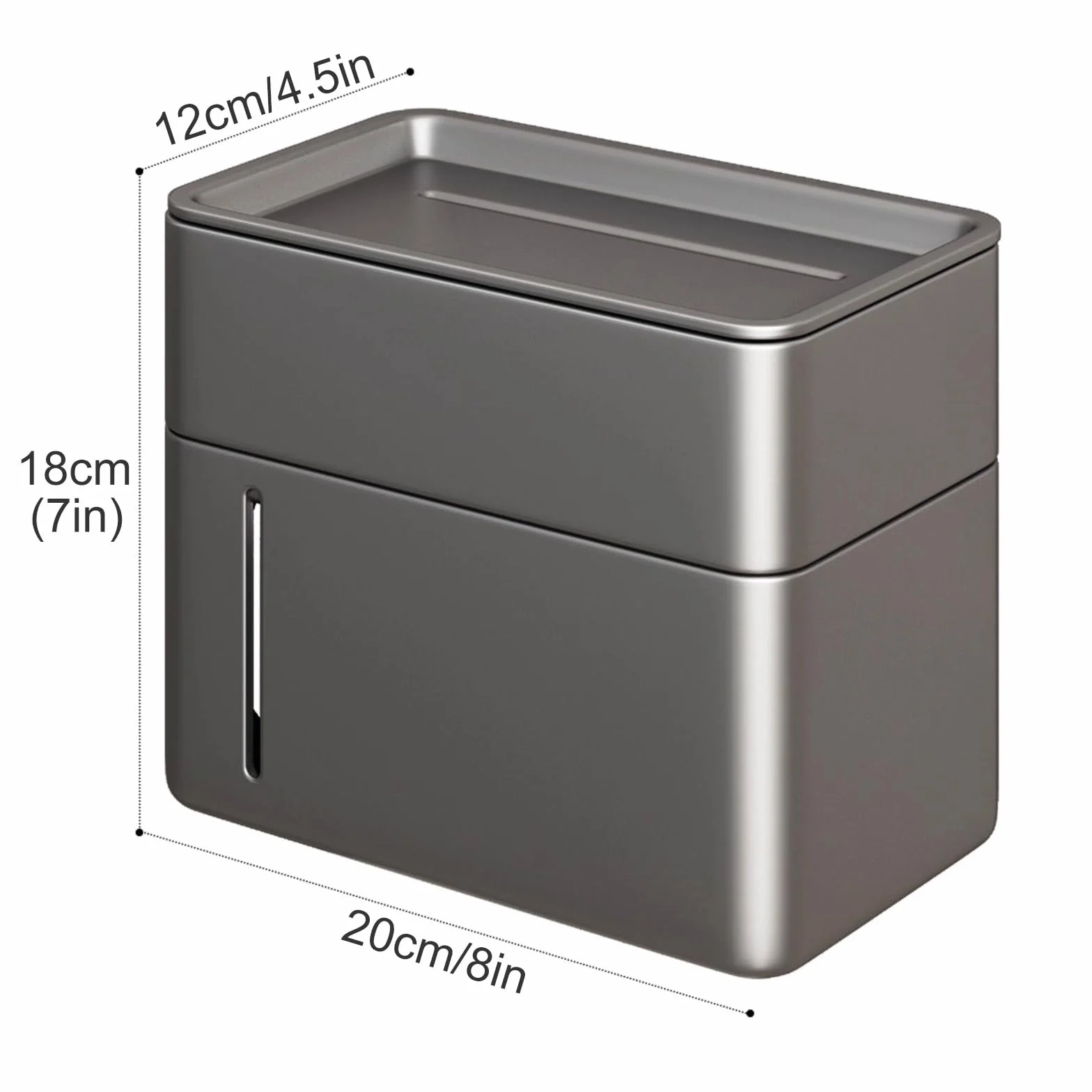 Dozownik Papieru Toaletowego, Dozownik Ręczników Papierowych Montowany na Ścianie, Dozownik Chusteczek Higienicznych, Rolkach Metalowy, Łazienkowych(Gray)