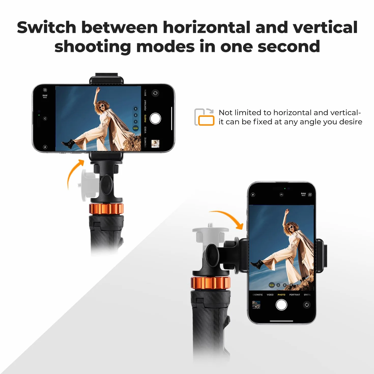 K&F CONCEPT Statyw do smartfonów i aparatów Selfie Stick 175cm MS24 z pilotem Bluetooth