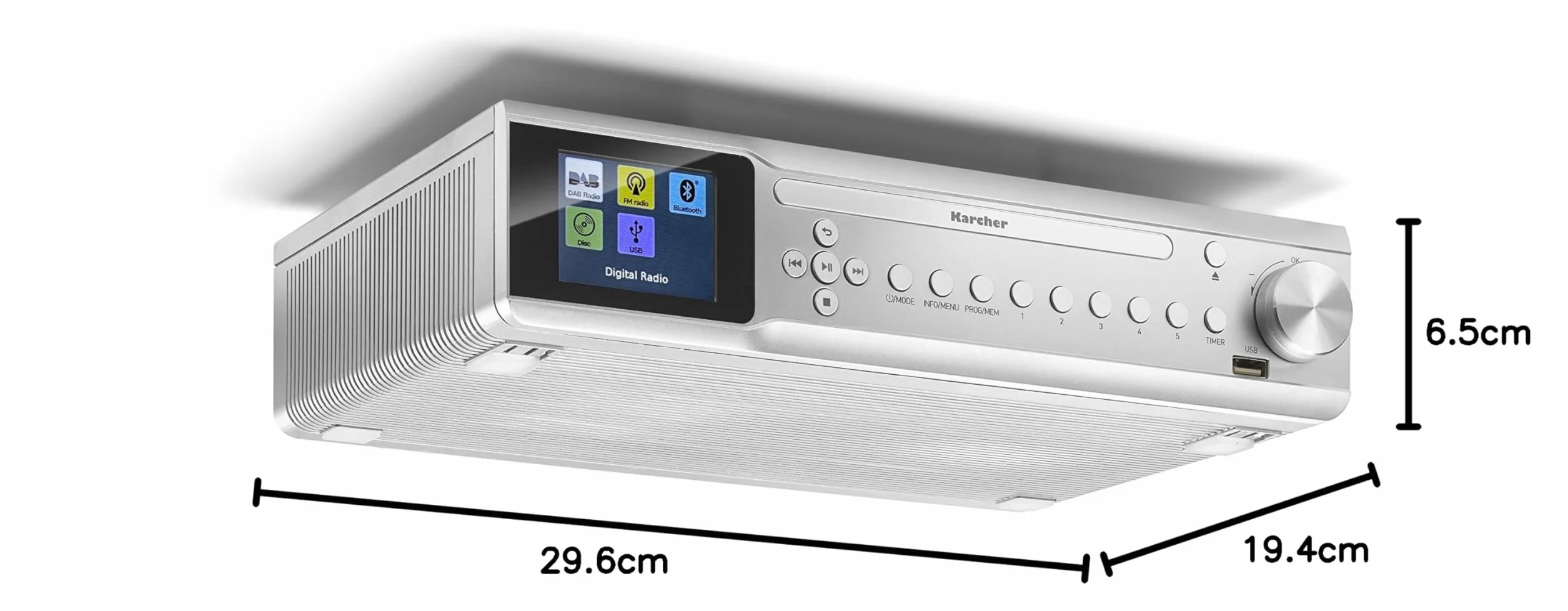 Kärcher RA 2060D-S Radio Kuchenne Srebrny 2x3W