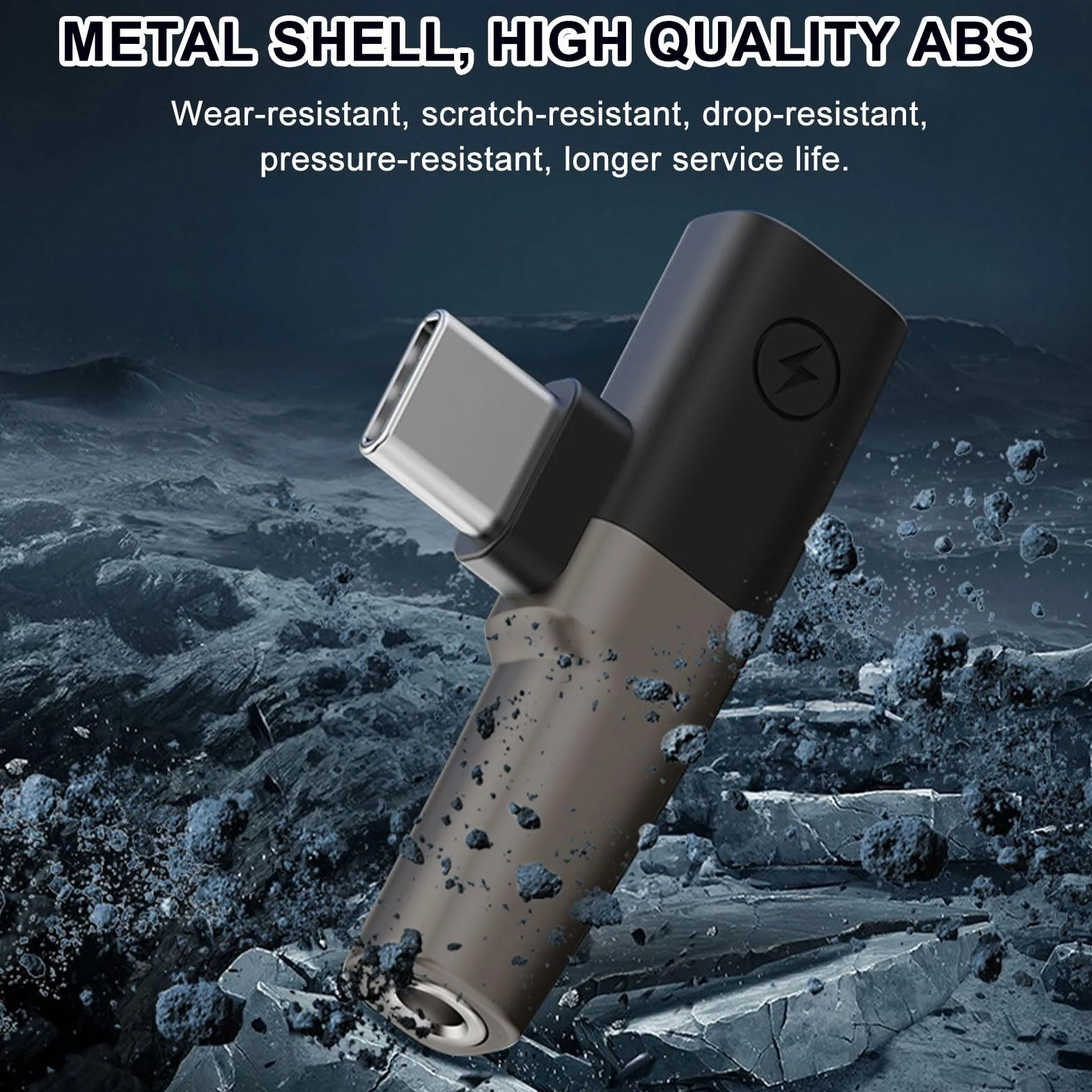 TNSLAND Adapter USB C na jack i ładowanie 2 w 1, adapter słuchawkowy, USB C na 3,5 mm, typ C, adapter Aux, kompatybilny z iPhone 15 Pro Max, iPad Pro/Mini 6, Galaxy S24, Ultra S23, Huawei Xiaomi