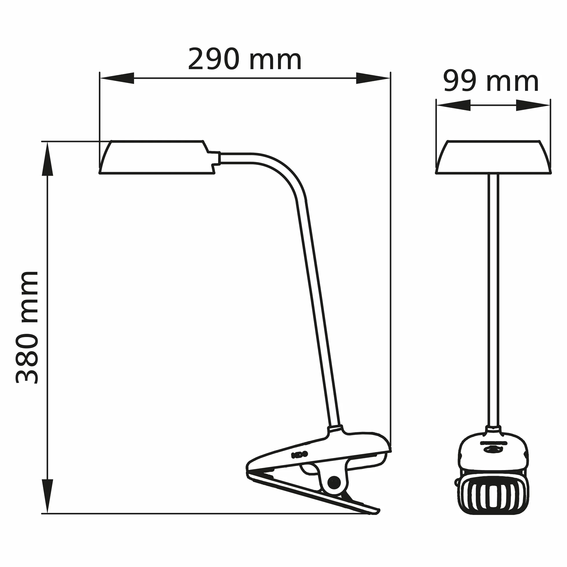 Philips Donutclip Lampa na Biurko, Biały, 15 cm