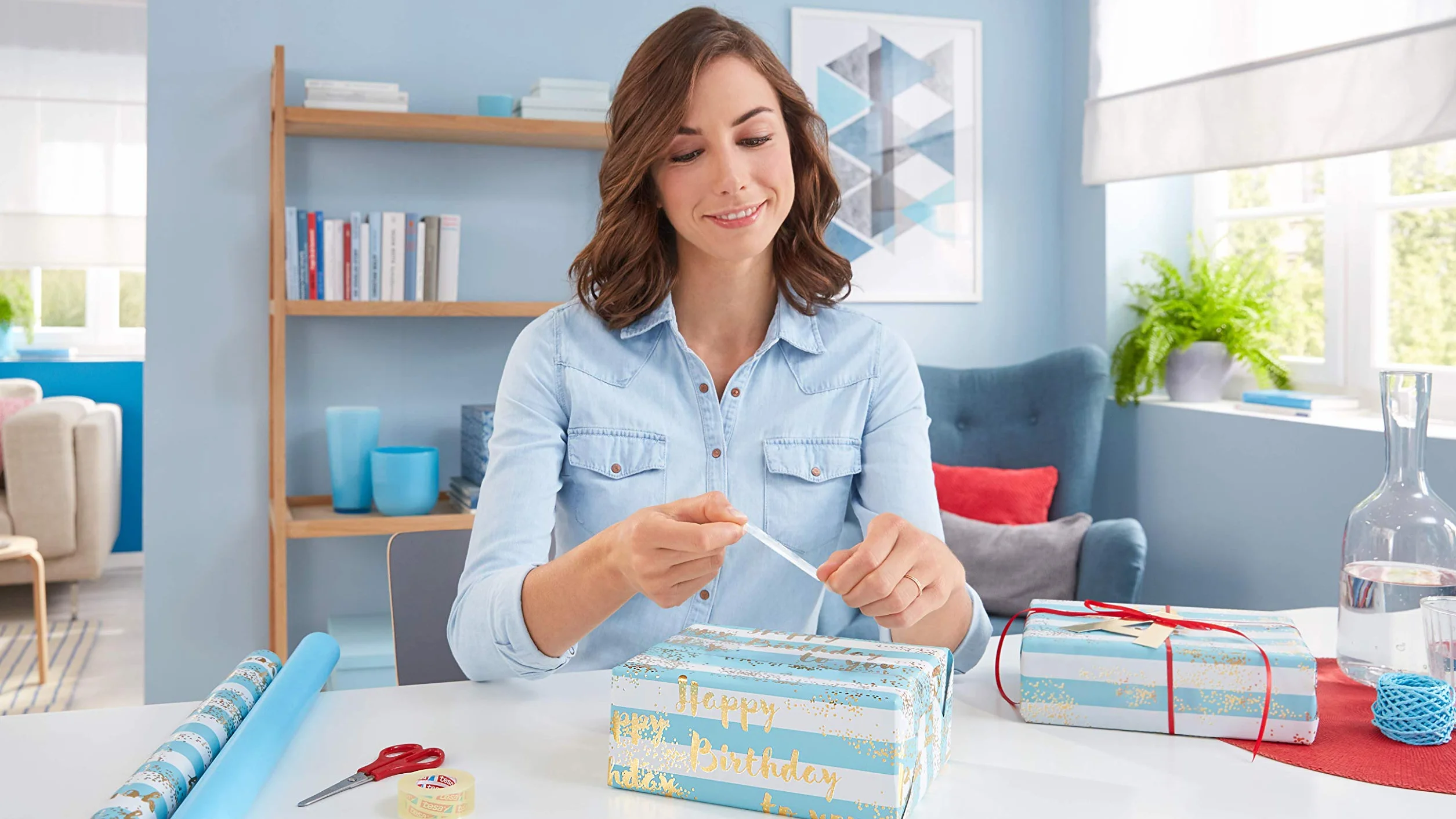 Tesa Film Taśma Klejąca, Przezroczysty, 10m x 15mm, 10 Sztuk