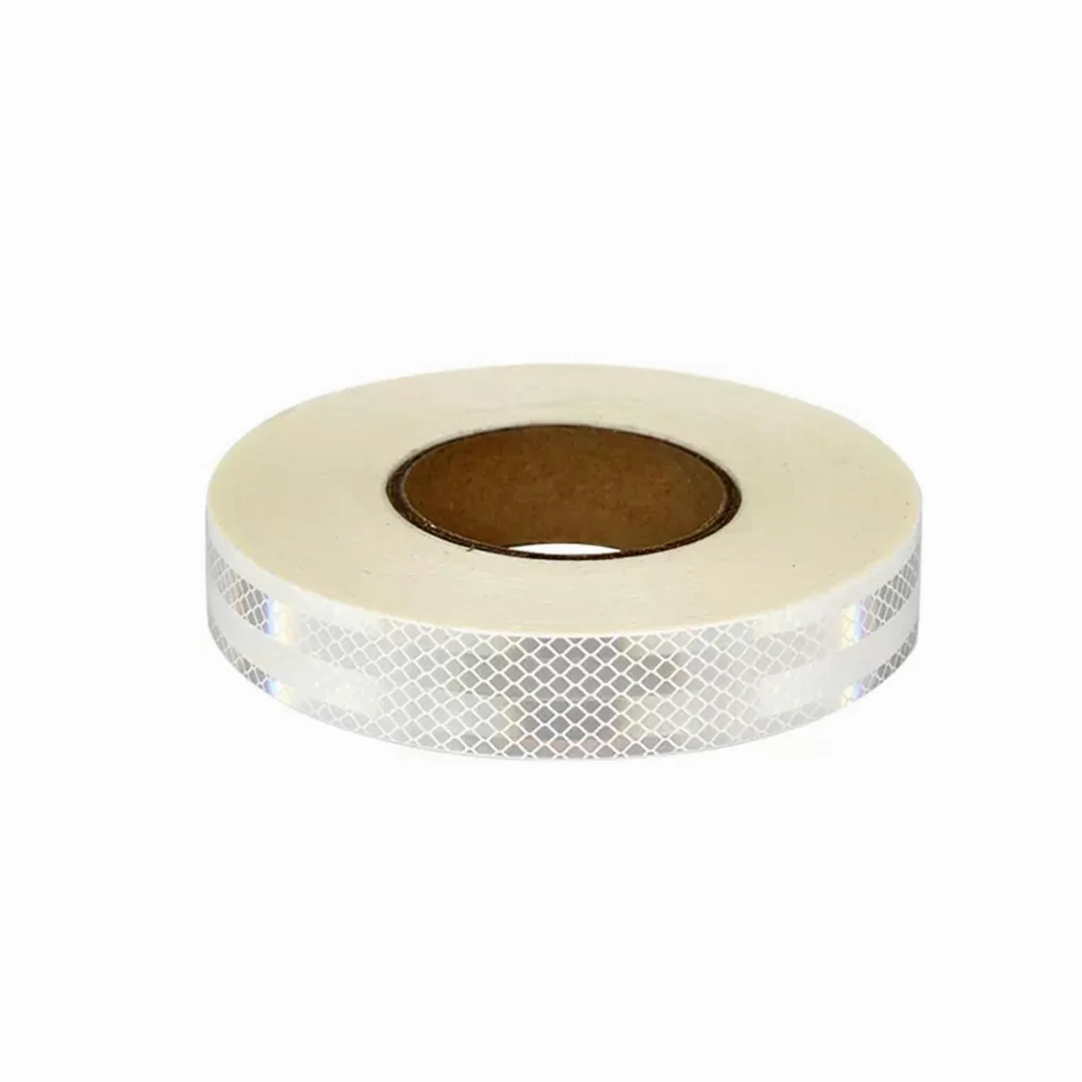 Flary ostrzegawcze, Taśma ostrzegawcza odblaskowa samoprzylepna wzór diamentowy wielokolorowa 45 metrów x 3 cm 1 rolka PVC(White)