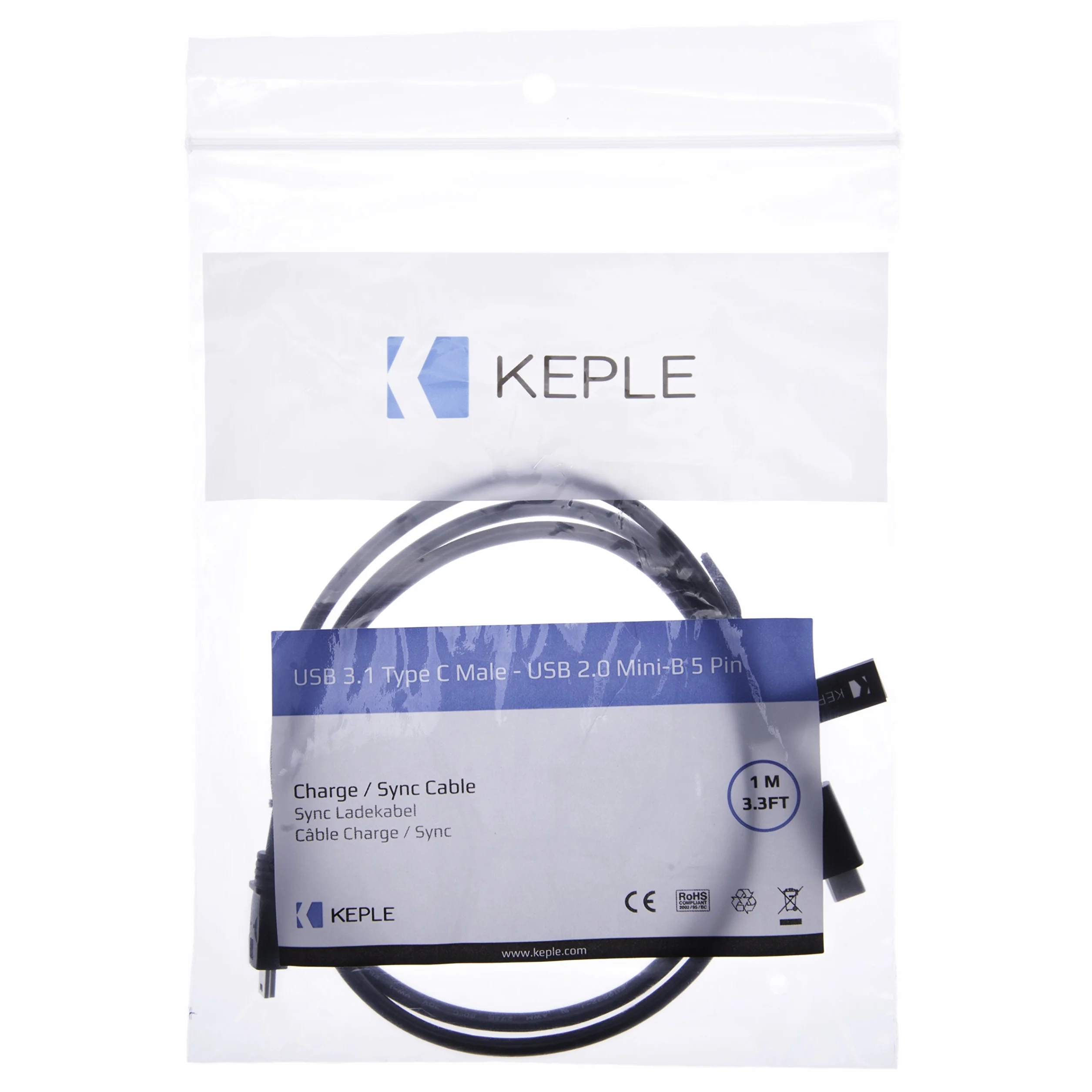 Keple Kabel do ładowania USB typu C do mini nawigacji satelitarnej kompatybilny z Garmin GPS Edge/Nuvi/VIBR, Mio Navman, Binatone, TomTom IQR/Start/ONE/XL/Go, RAC Satnav do MacBooka, Yoga 900,