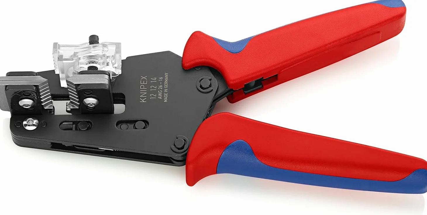 KNIPEX Precyzyjne szczypce do ściągania izolacji z ostrzami kształtowymi z osłonkami wielokomponentowymi 195 mm, 12 12 14