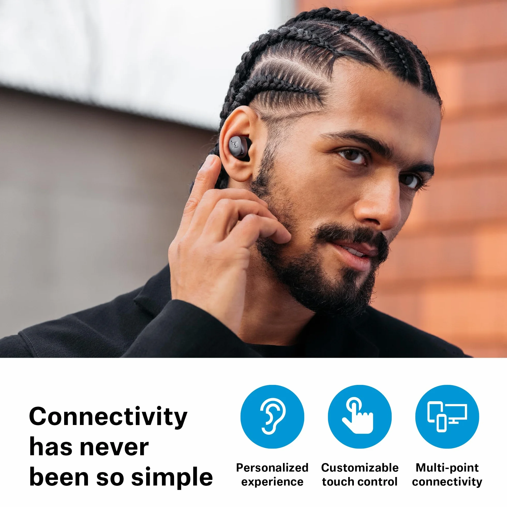 Sennheiser MOMENTUM True Wireless 4 Słuchawki Bluetooth 5.4 ANC 30h Czarny Grafitowy