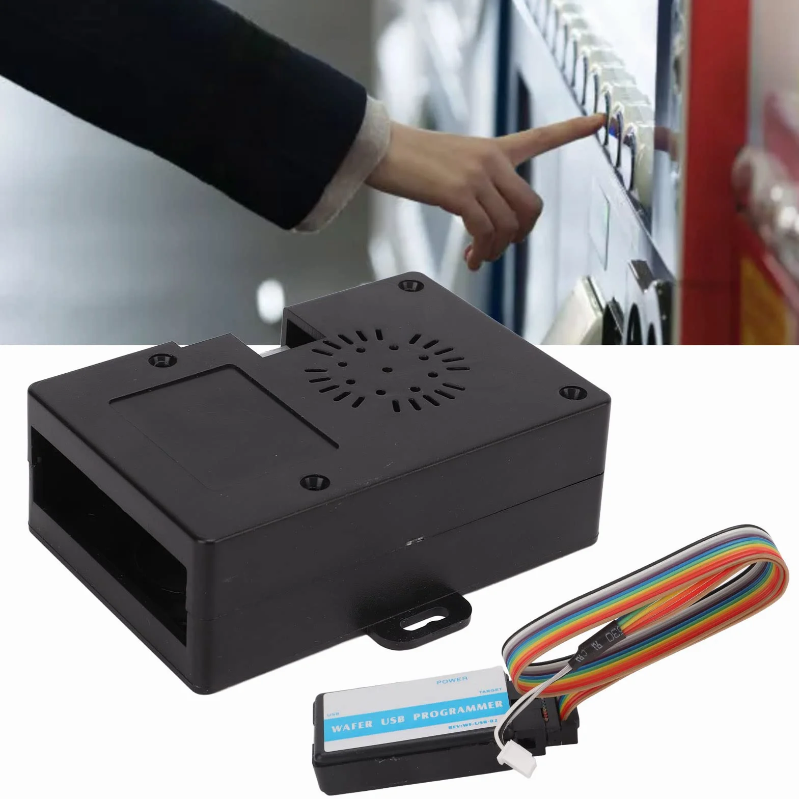MDB Connect Monacceptor, MDB do PC Converter zestaw śrub RS232-MDBV2 kabel USB do podłączenia komputera, szafka sieciowa