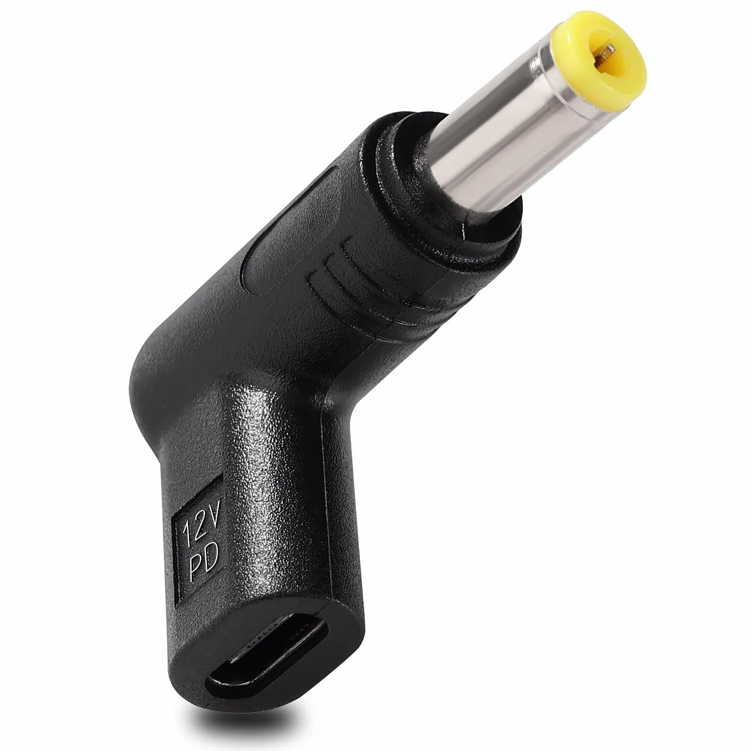 USB C do DC 12V Adapter USB 3.1 Typu C Żeński do DC 5.5x2.5 mm Męski PD Emulator Trigger 90 Stopni Kątowy