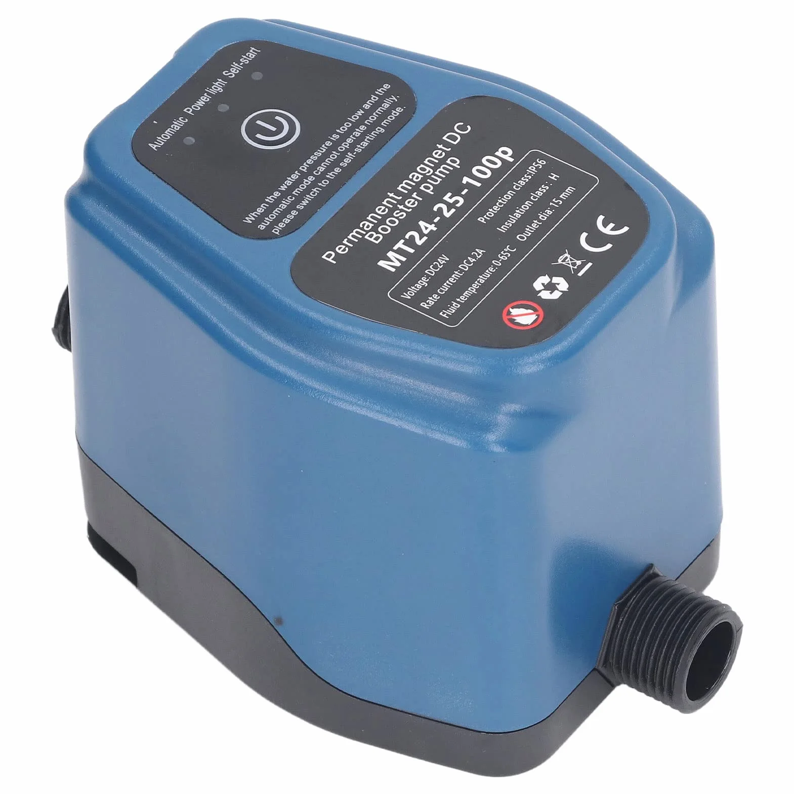 Pompa Zwiększająca Ciśnienie Wody, 100 W 24 V 25 L IP56 Inteligentny Czujnik Automatyczna Pompa Wspomagająca Prysznic 100 V 240 V do Użytku Domowego z cichą pracą (wtyczka UE)