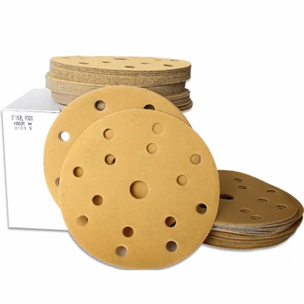 6-calowe tarcze szlifierskie z haczykiem i pętelką - papier ścierny 150 mm do użytku na mokro i na sucho, 100 szt., tlenek glinu,(320grit)